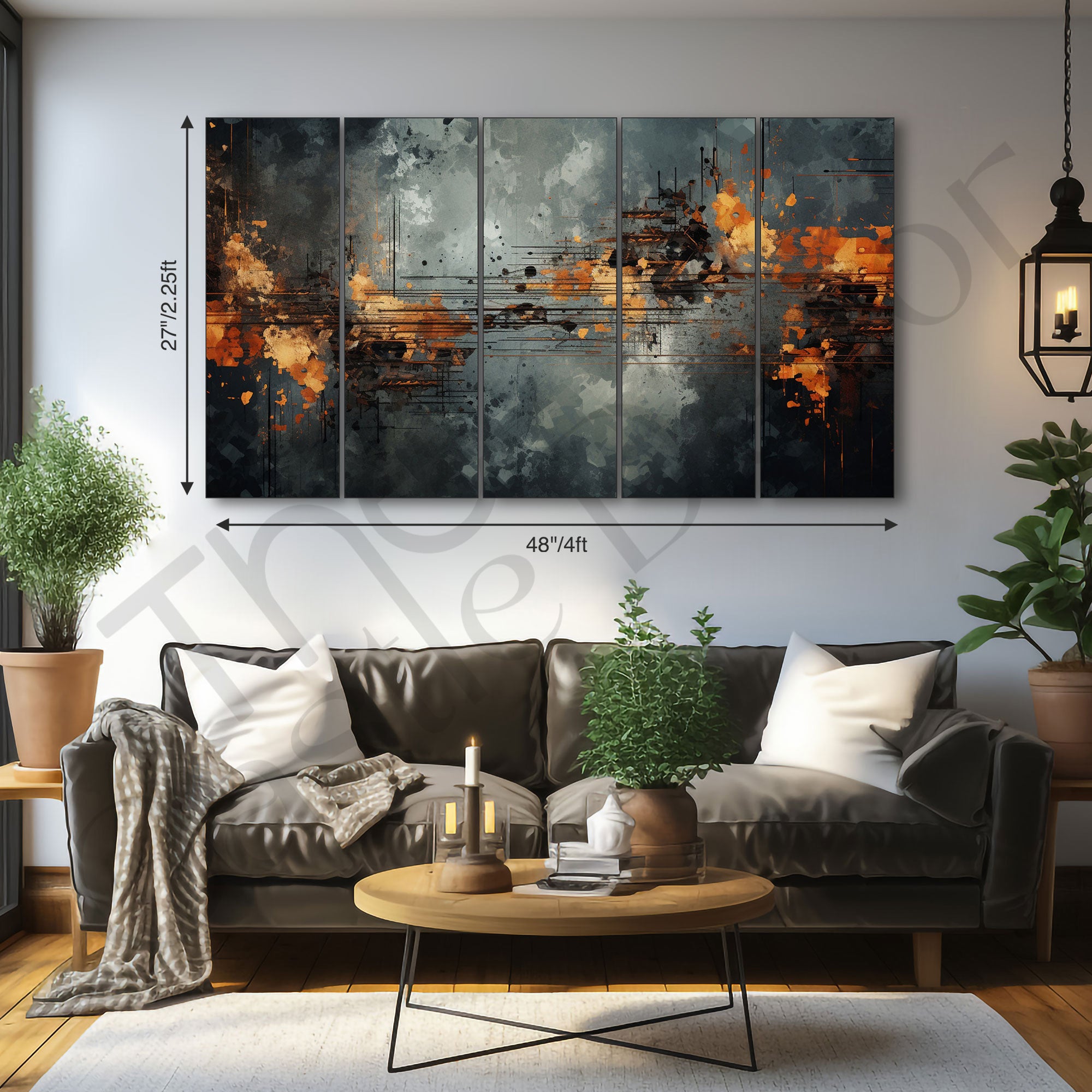 Abstract Painting with frame Big Size Wall Art for living room,Bedroom,Drawing room,Hotels