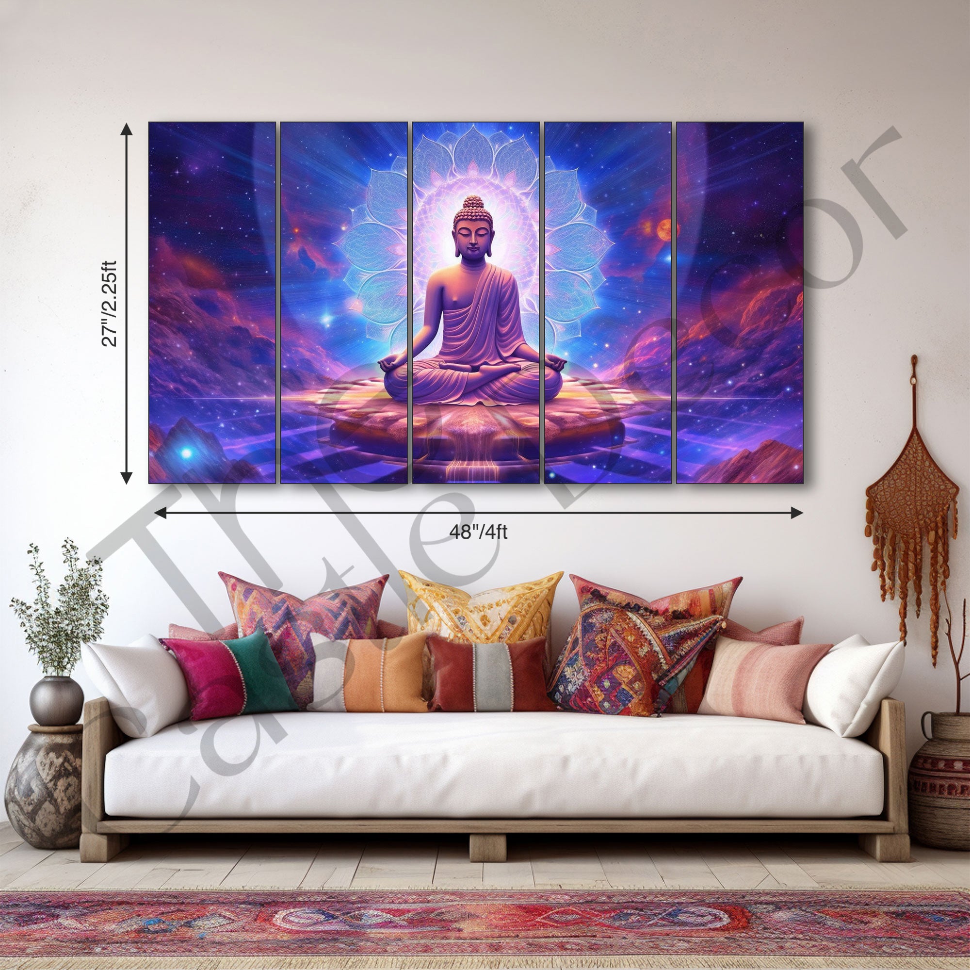 Lord Budha Painting with frame Big Size Wall Art for living room,Bedroom,Drawing room,Hotels