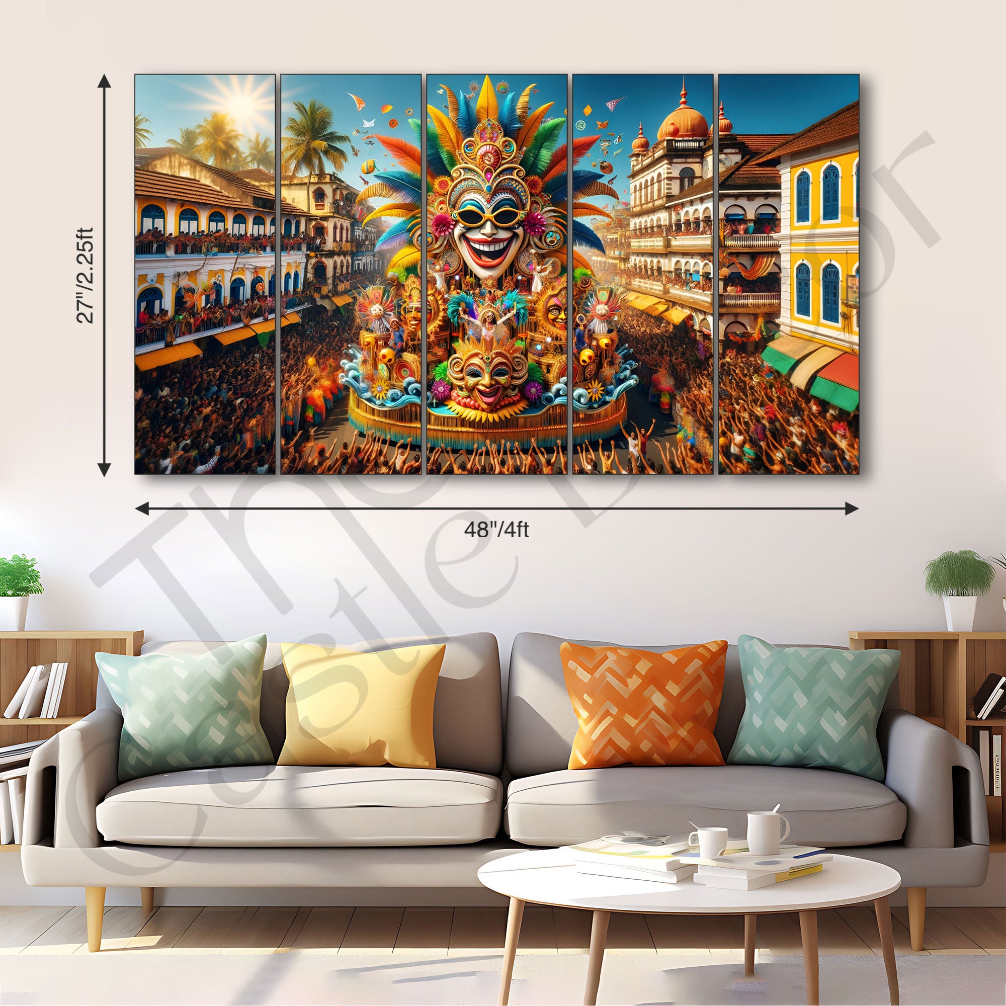 Carnival Painting with frame Big Size Wall Art for living room,Bedroom,Drawing room,Hotels