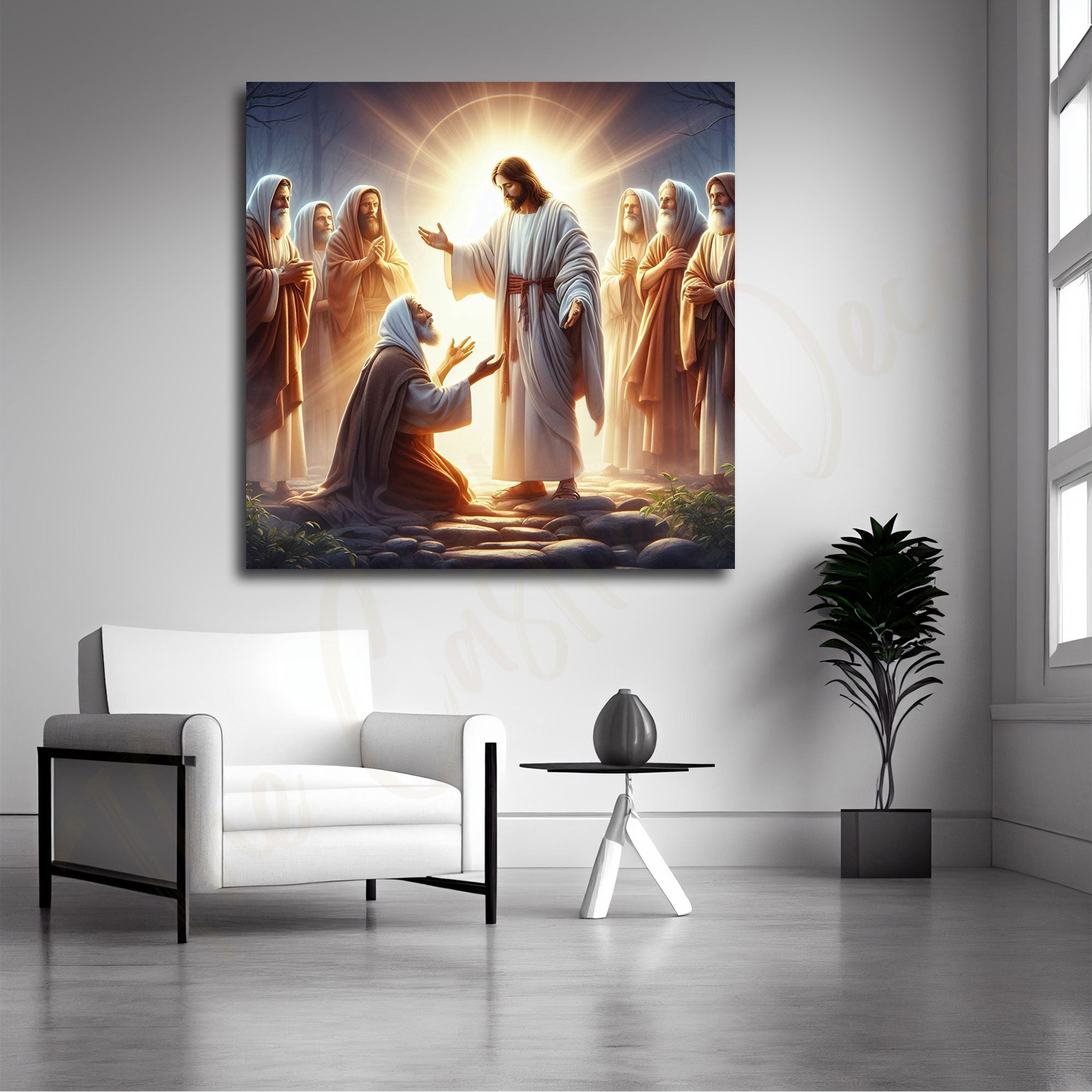 Lord Jesus painting with frame Big Size Wall Art for living room,Bedroom,Drawing room,Hotels
