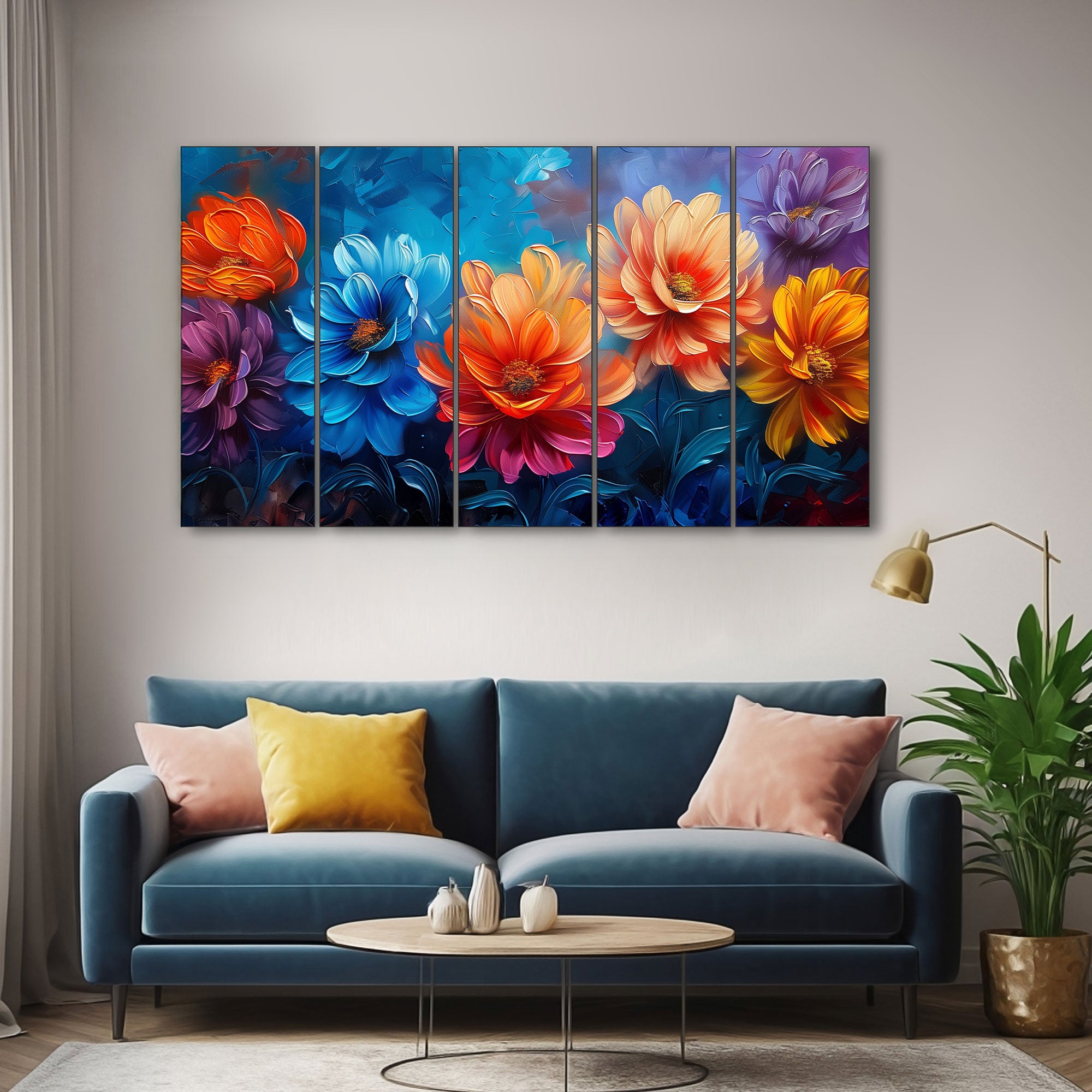 Flower Painting with frame Big Size Wall Art for living room,Bedroom,Drawing room,Hotels