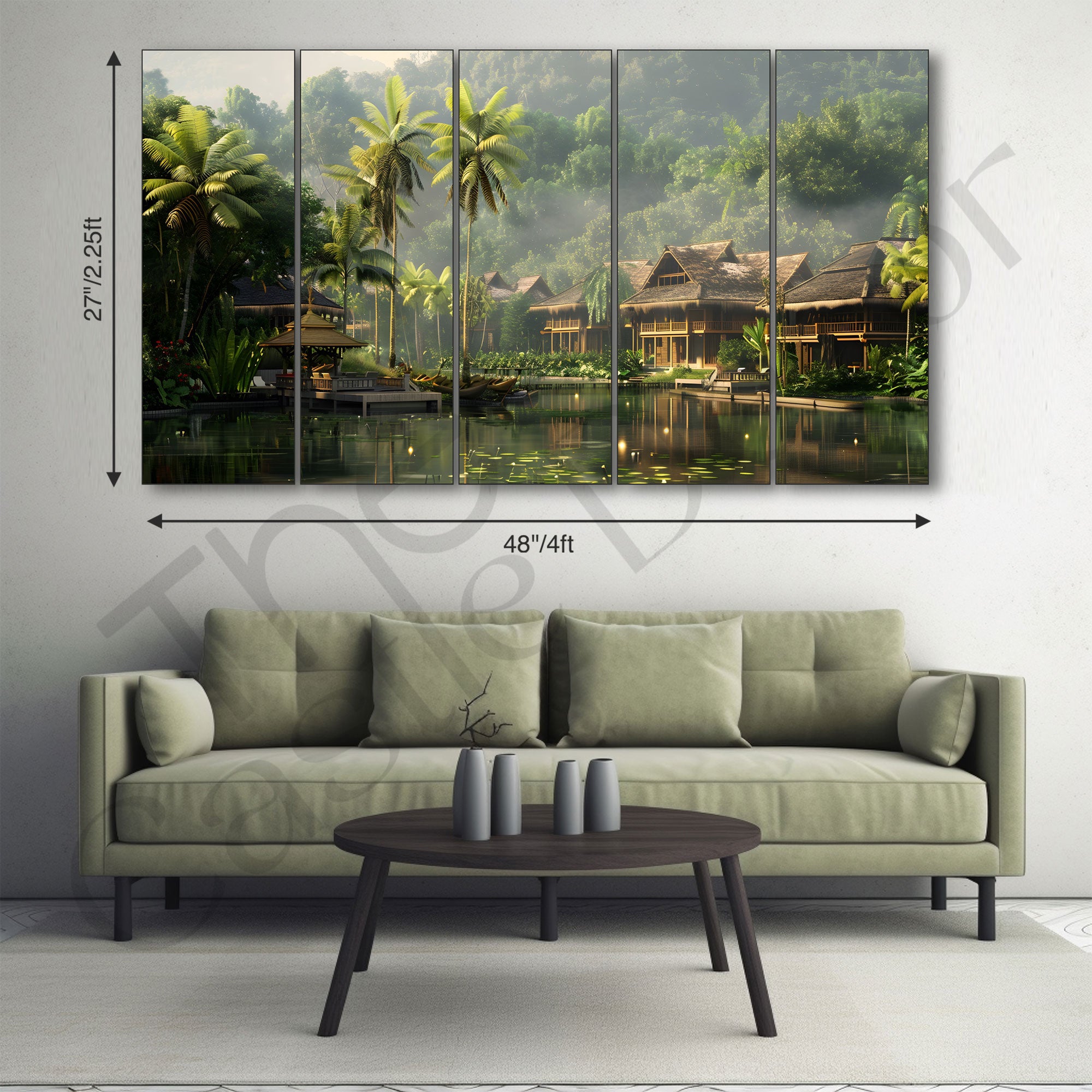 Kerala Painting with frame Big Size Wall Art for living room,Bedroom,Drawing room,Hotels
