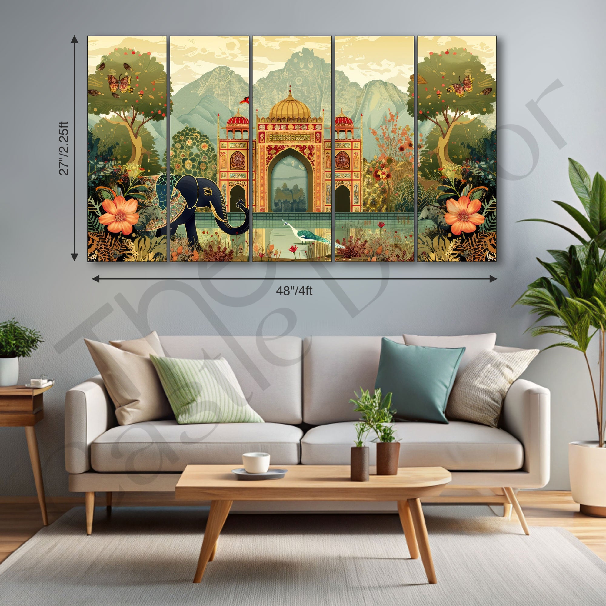 Pichwai Madhubani Painting with frame Big Size Wall Art for living room,Bedroom,Drawing room,Hotels