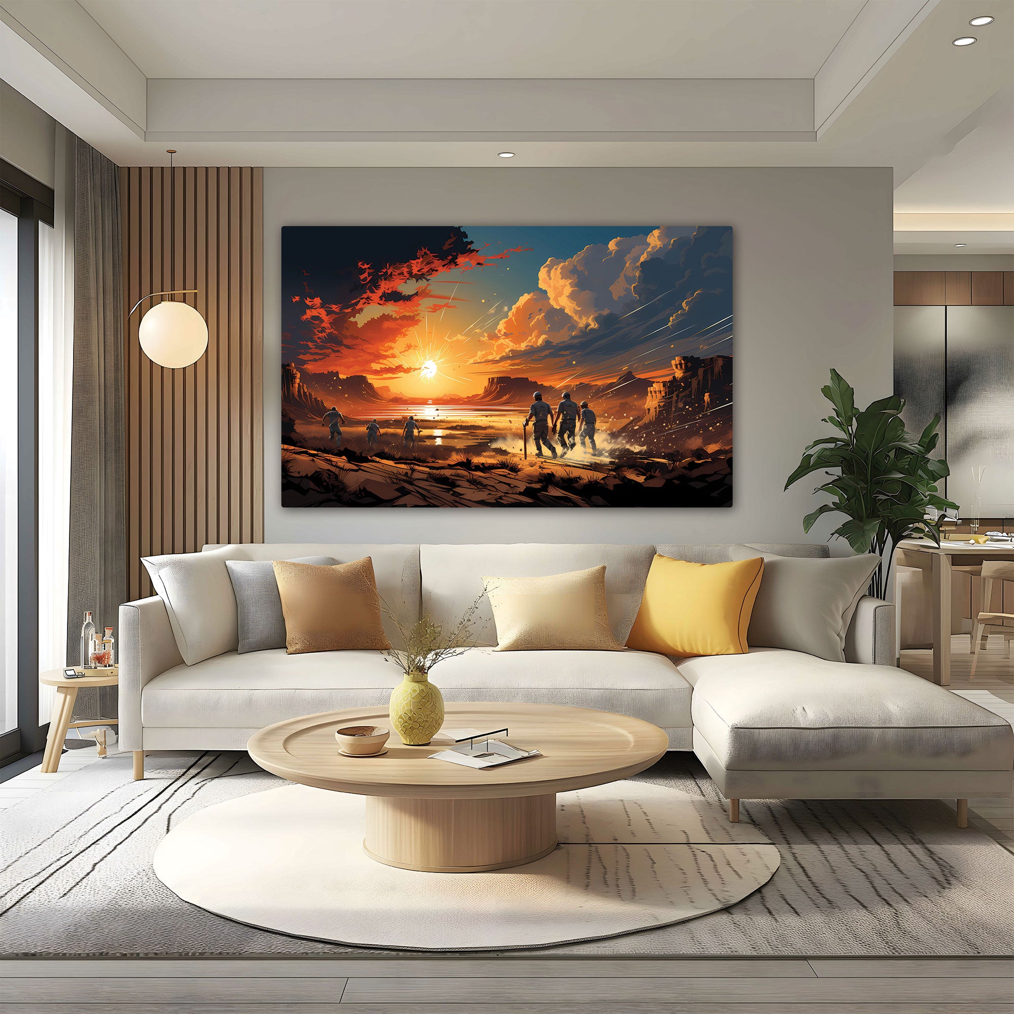 Cricket Canvas painting Big Size Wall Art for living room,Bedroom,Drawing room,Hotels