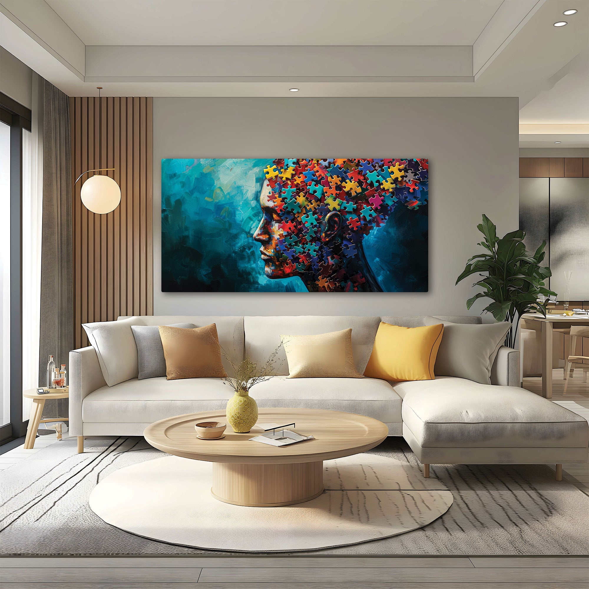 Women faceAbstract Canvas painting with frame Big Size Wall Art for living room,Bedroom,Drawing room,Hotels