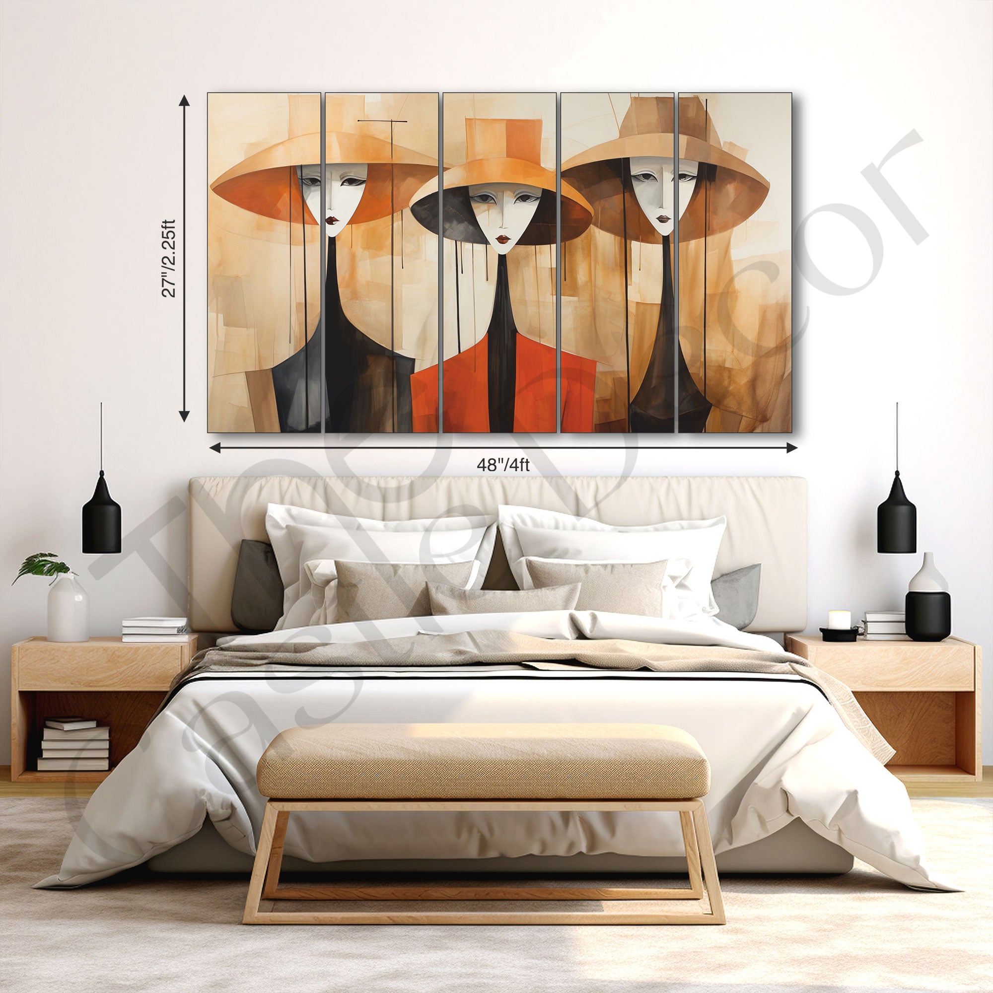 Woman Abstract Painting with frame Big Size Wall Art for living room,Bedroom,Drawing room,Hotels