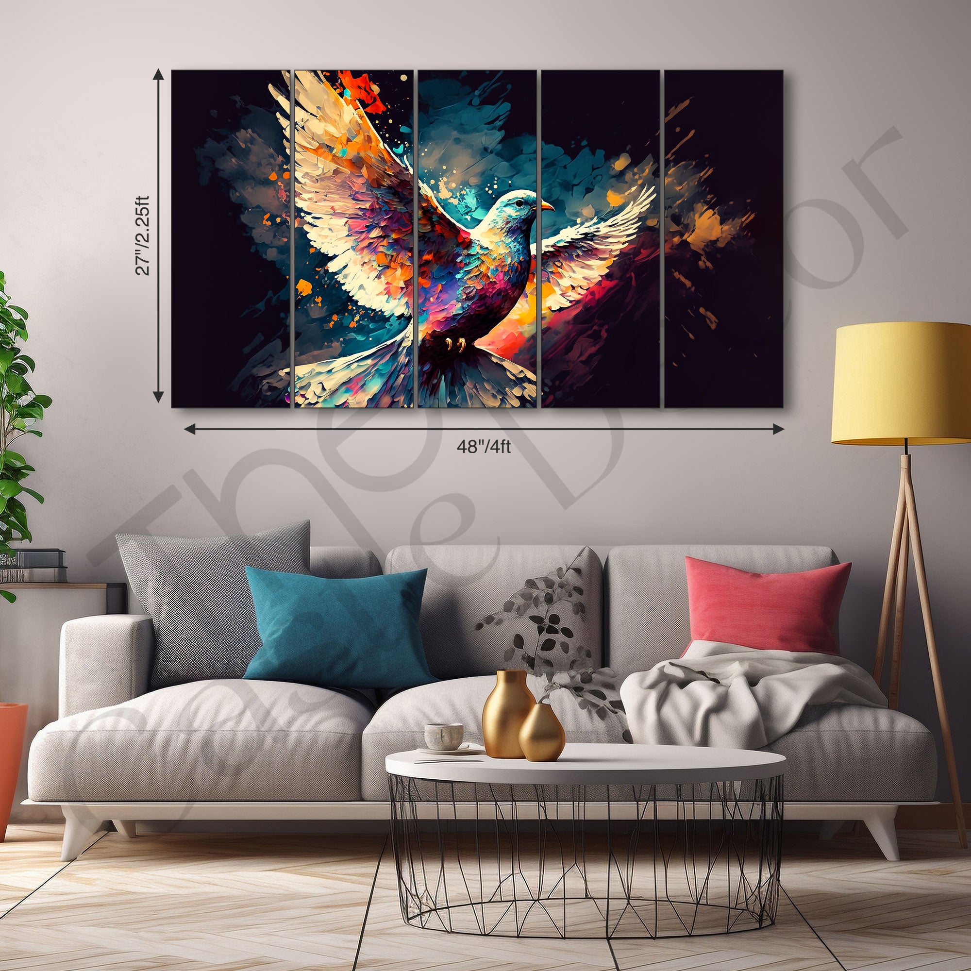 Birds Painting with frame Big Size Wall Art for living room,Bedroom,Drawing room,Hotels