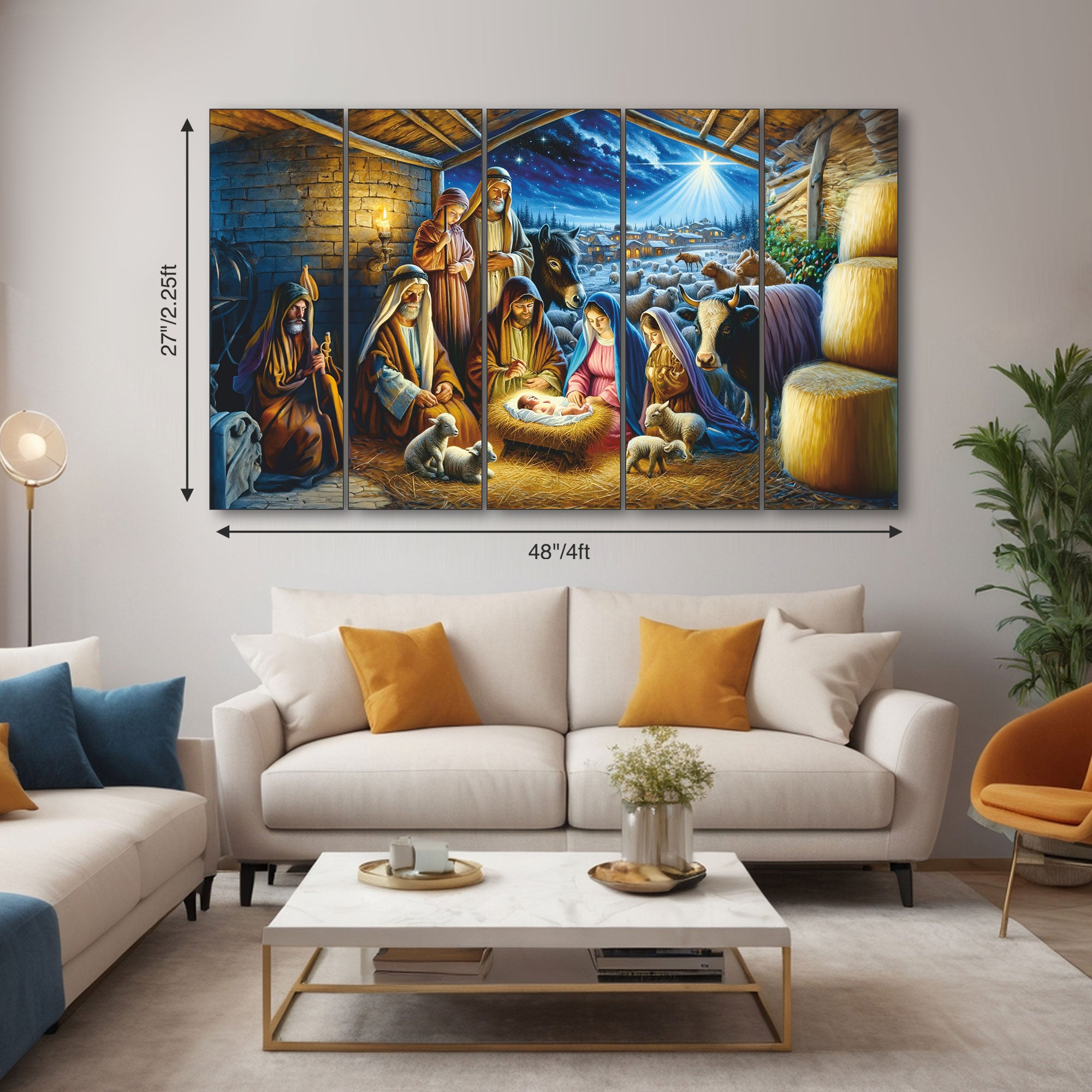Jesus Painting with frame Big Size Wall Art for living room,Bedroom,Drawing room,Hotels