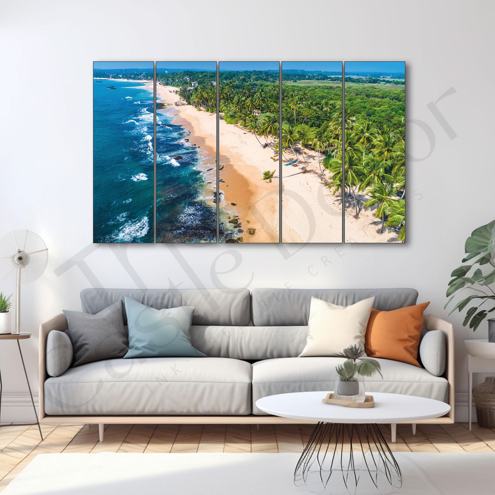 Seaside Painting Set of 5 for Home Decoration