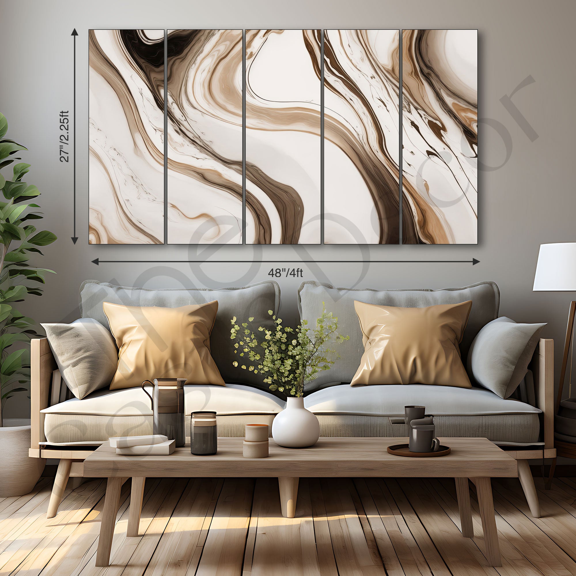 Marble Abstract Painting with frame Big Size Wall Art for living room,Bedroom,Drawing room,Hotels