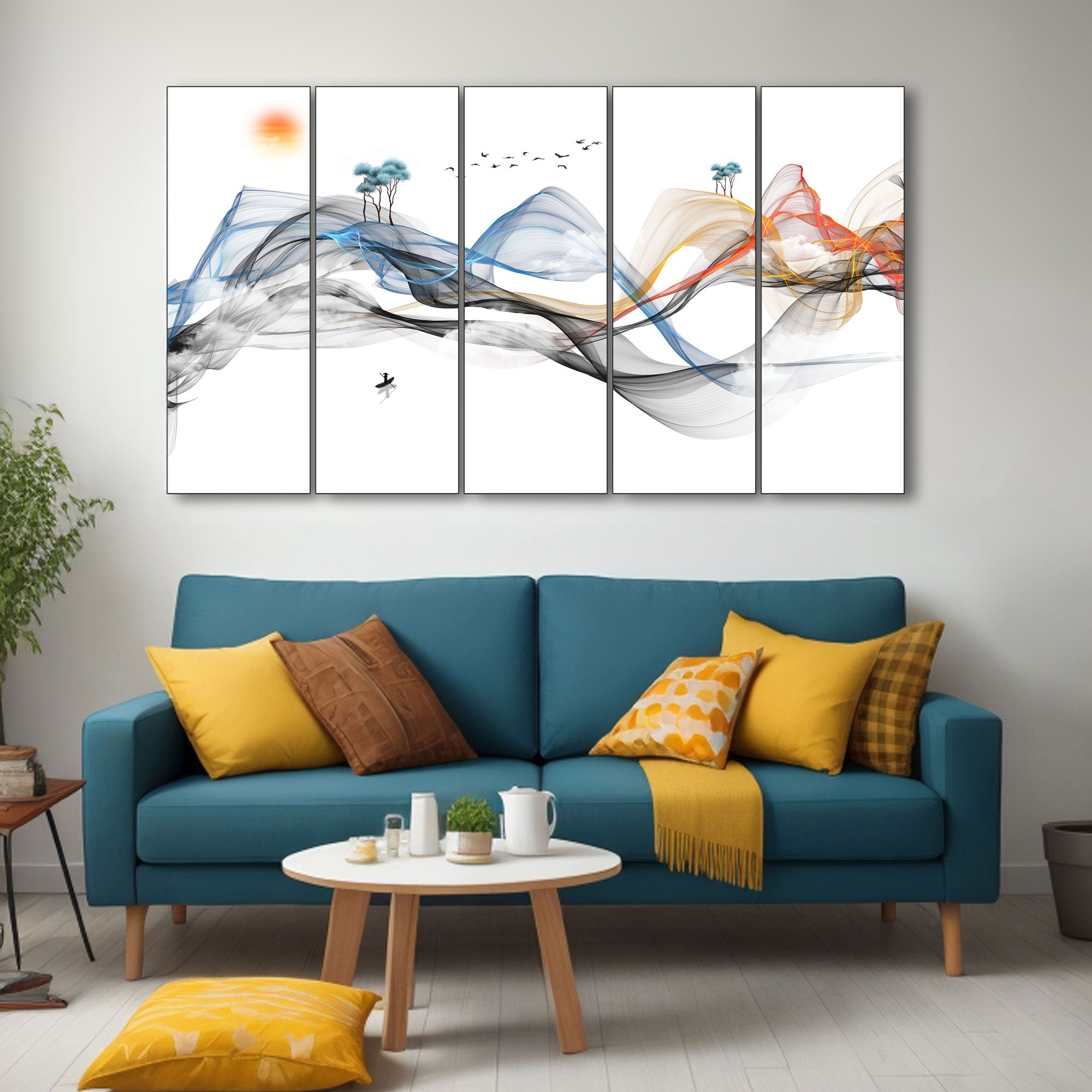 Nature Painting with frame Big Size Wall Art for living room,Bedroom,Drawing room,Hotels