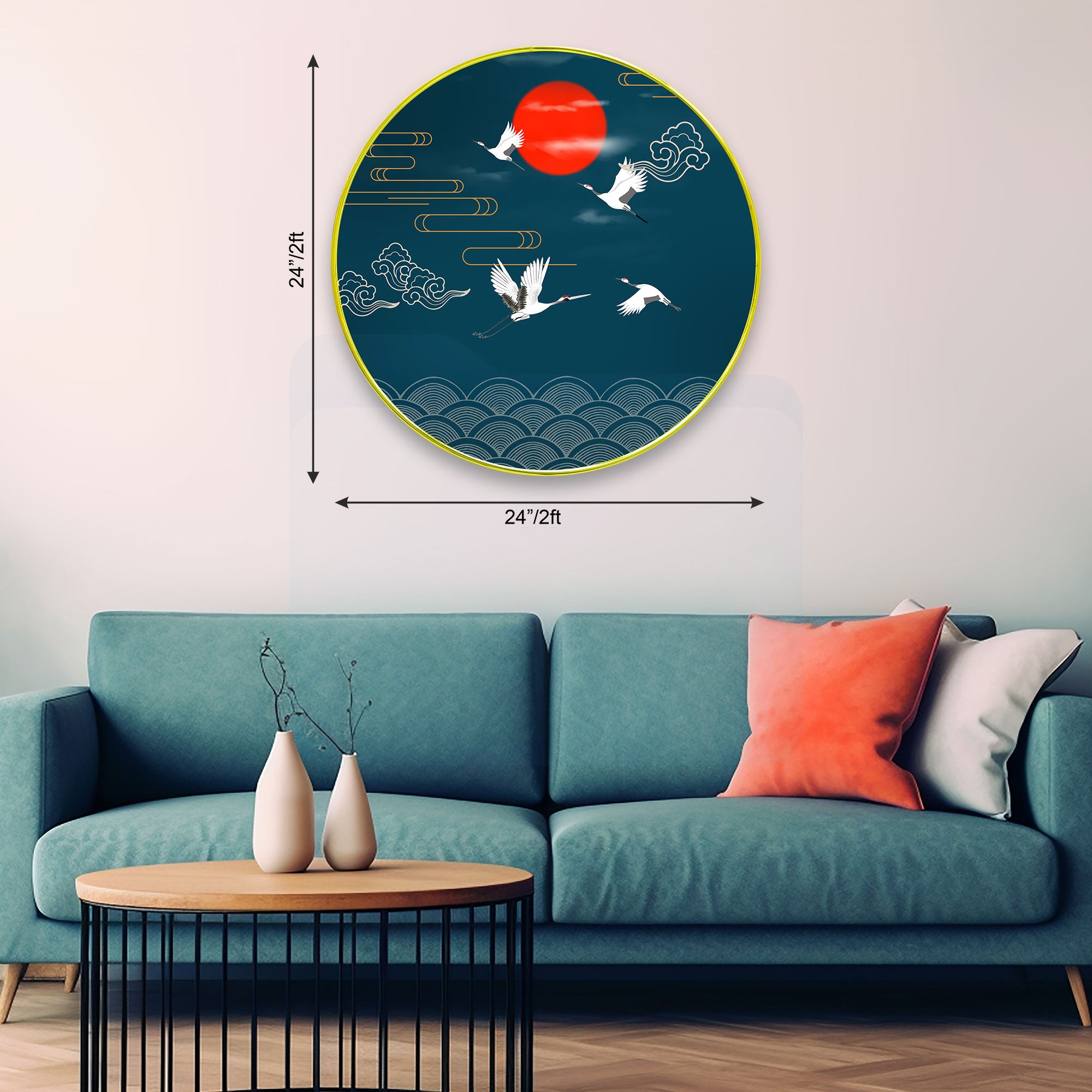 Birds Sparkle Wooden Wall Plate for Home Decoration Art-22