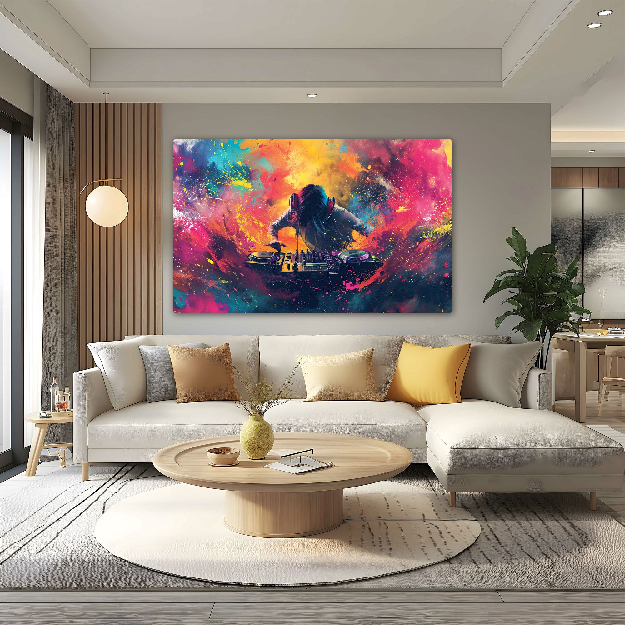 DiscoAbstract Canvas painting with frame Big Size Wall Art for living room,Bedroom,Drawing room,Hotels