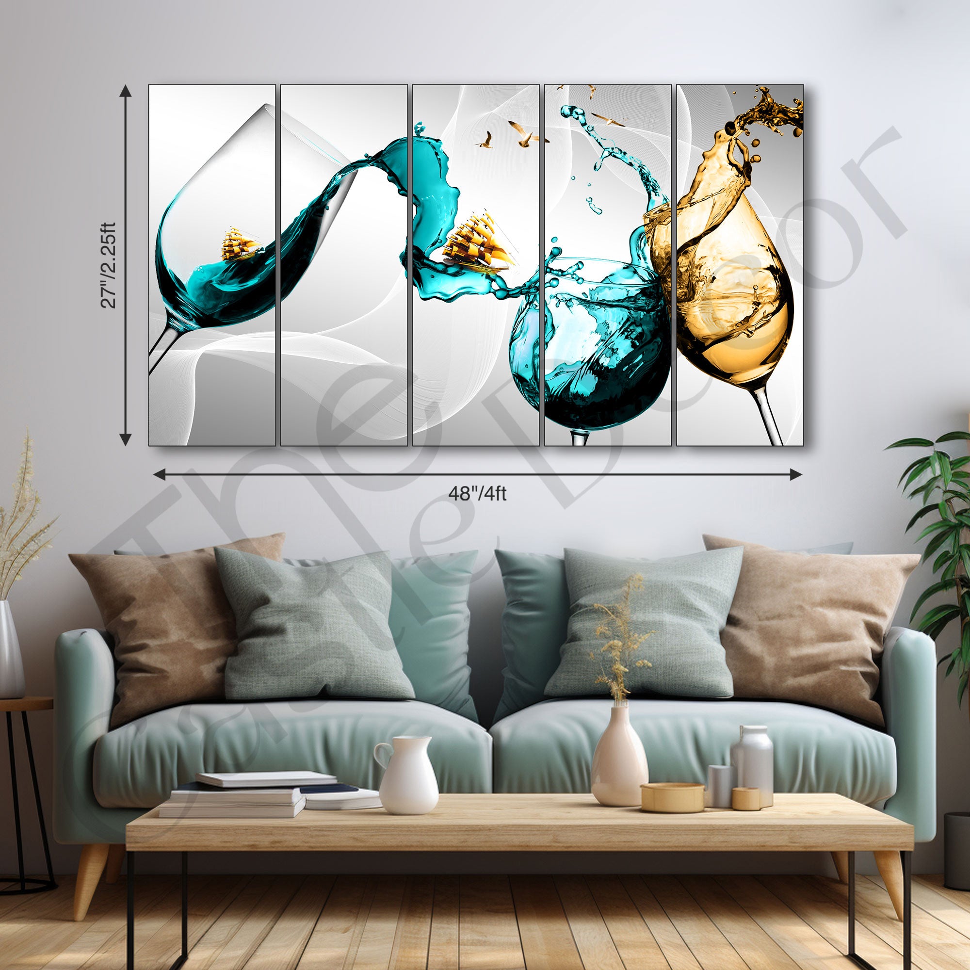 Abstract Painting with frame Big Size Wall Art for living room,Bedroom,Drawing room,Hotels