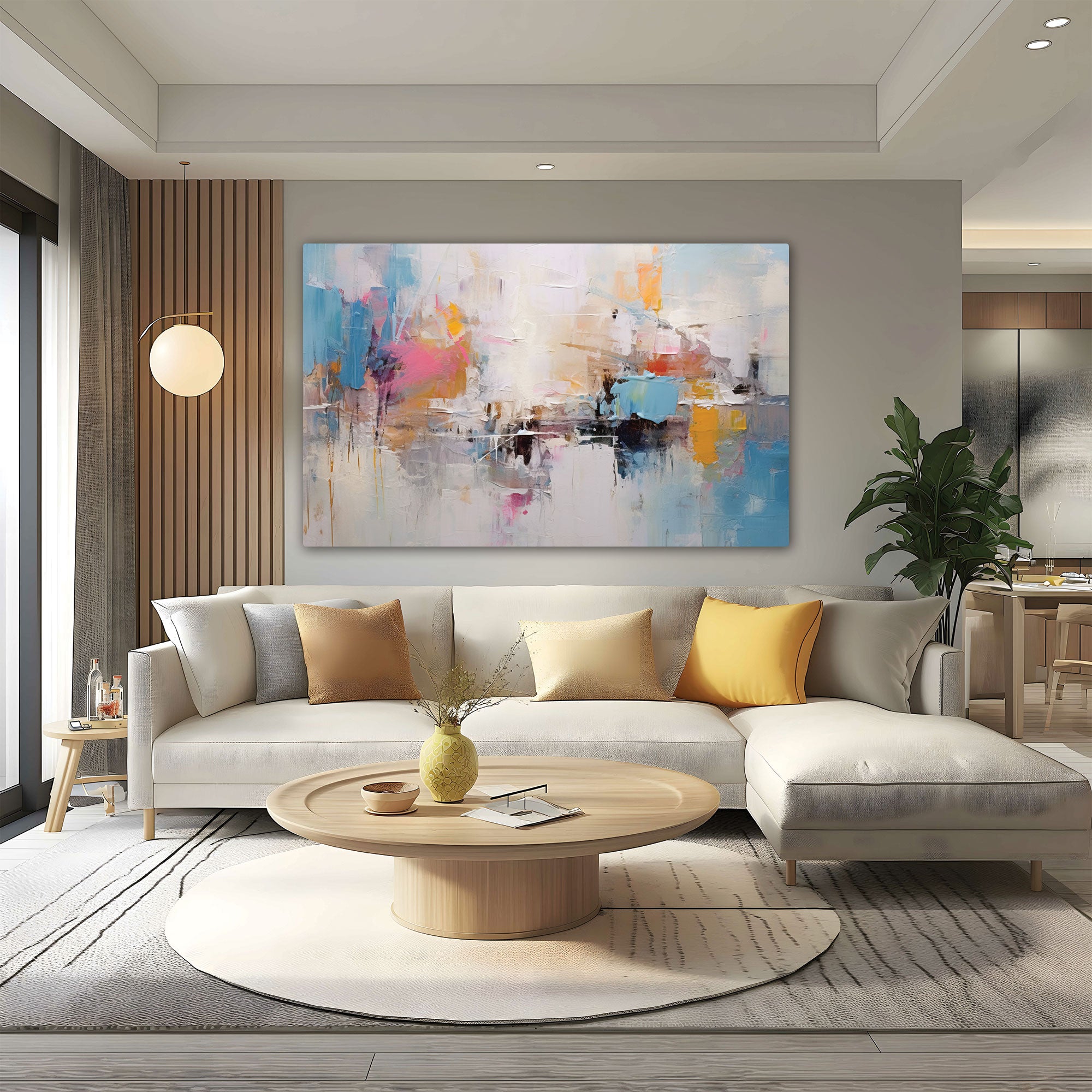 Modern Abstract Canvas painting with frame Big Size Wall Art for living room,Bedroom,Drawing room,Hotels