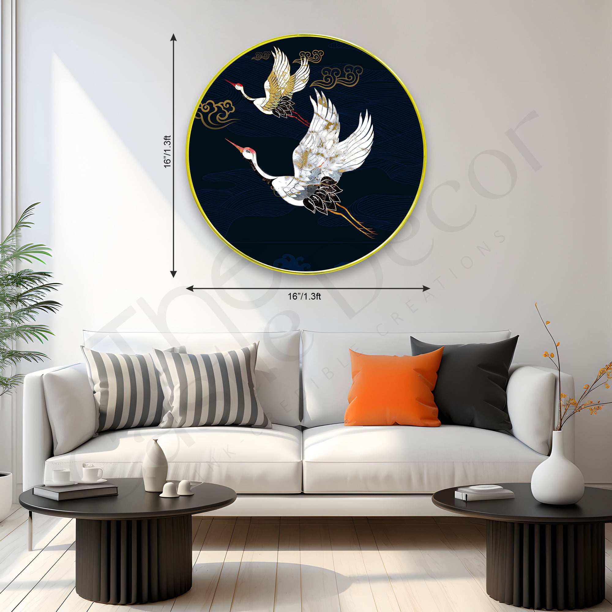 Birds Sparkle Wooden Wall Plate for Home Decoration Art-25