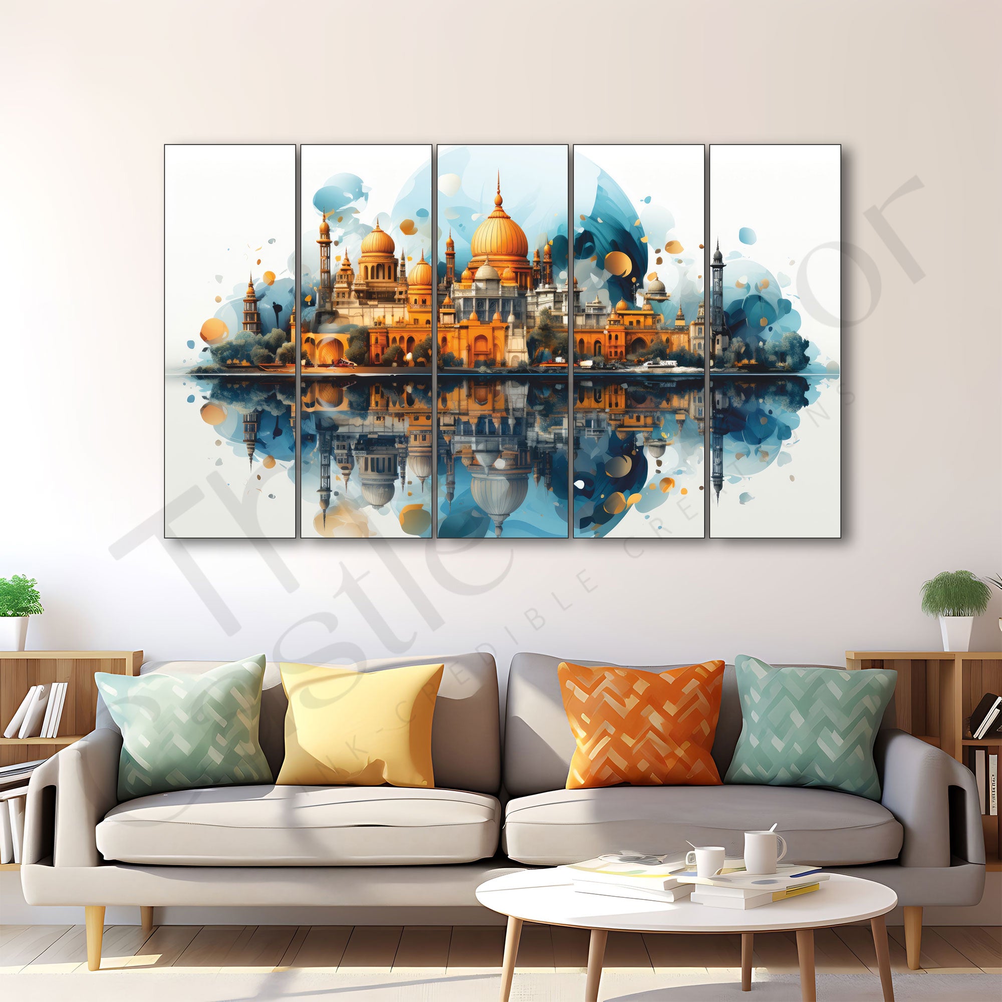 Secularism Painting Set of 5 for Home Decoration