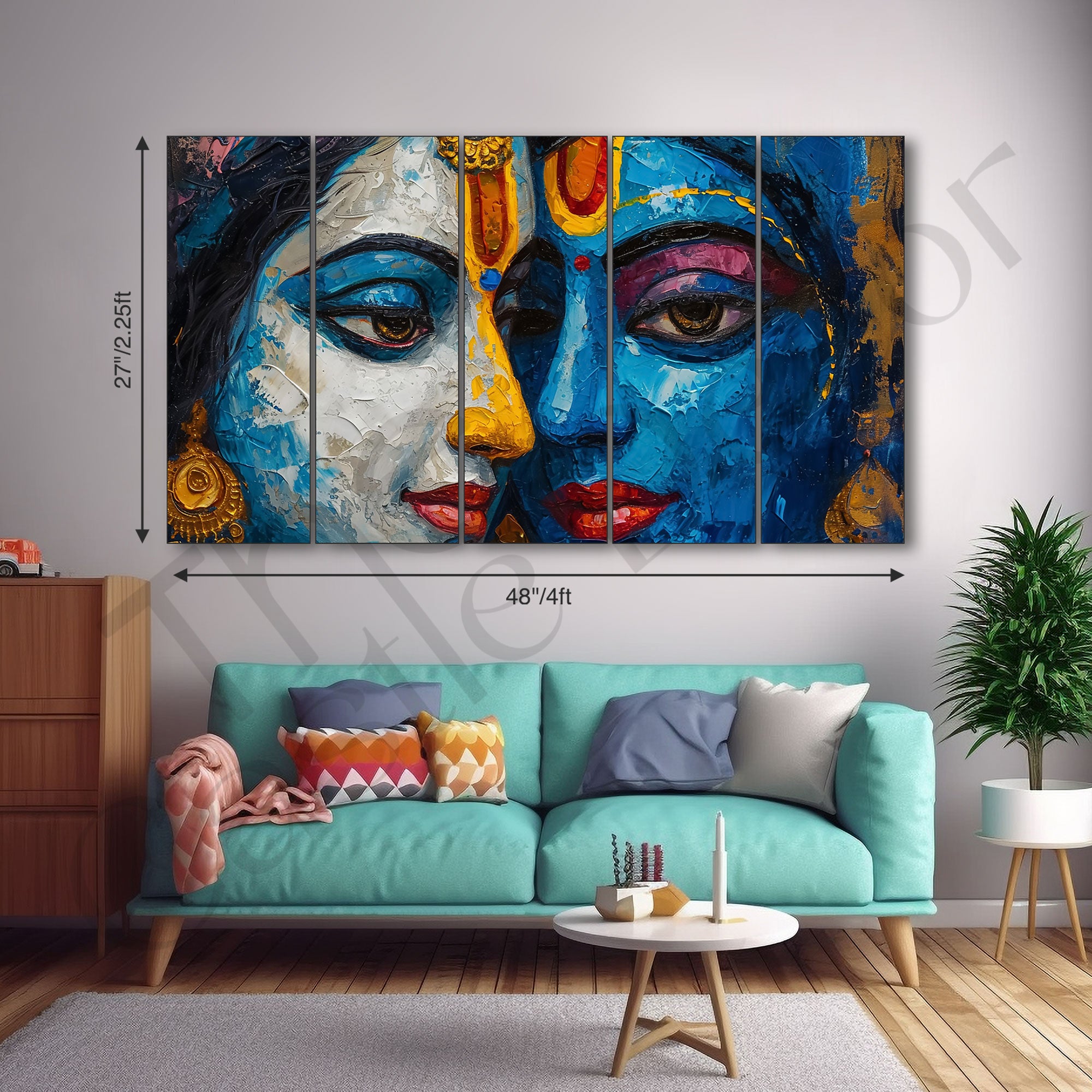 Golden Deer Painting with frame Big Size Wall Art for living room,Bedroom,Drawing room,Hotels