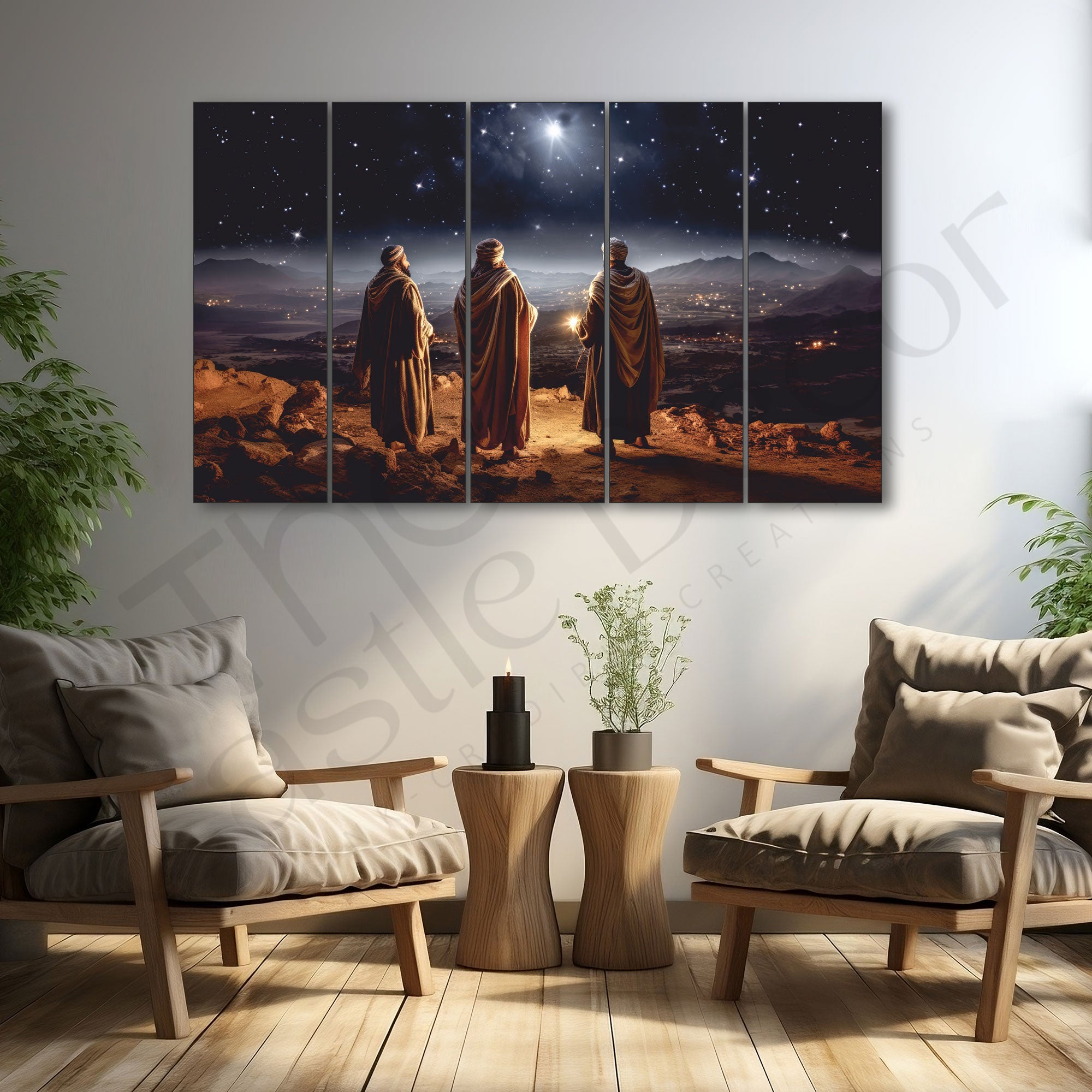 Jesus Epiphany Day Painting Set of 5 for Home Decoration