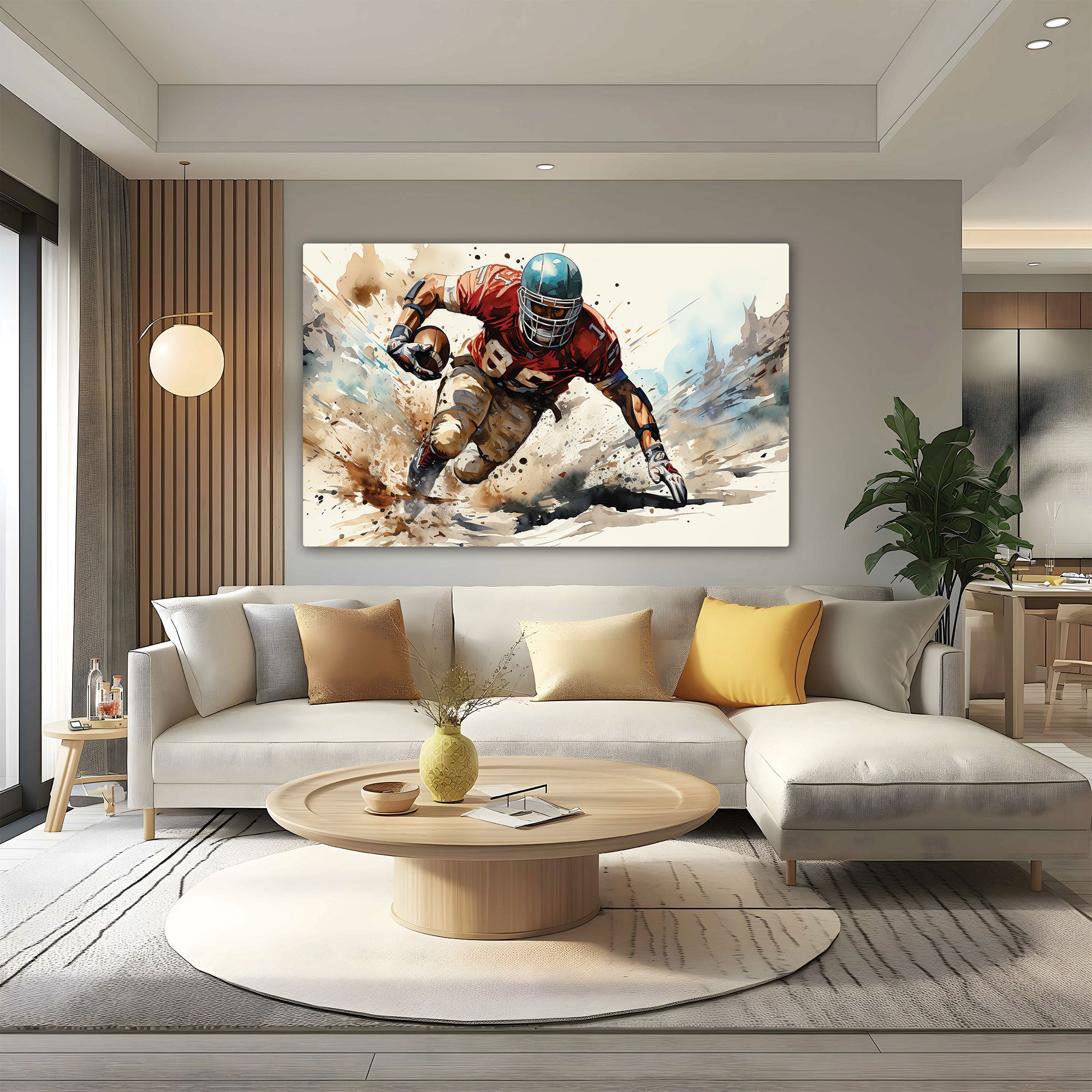 Rugby Canvas painting with frame Big Size Wall Art for living room,Bedroom,Drawing room,Hotels