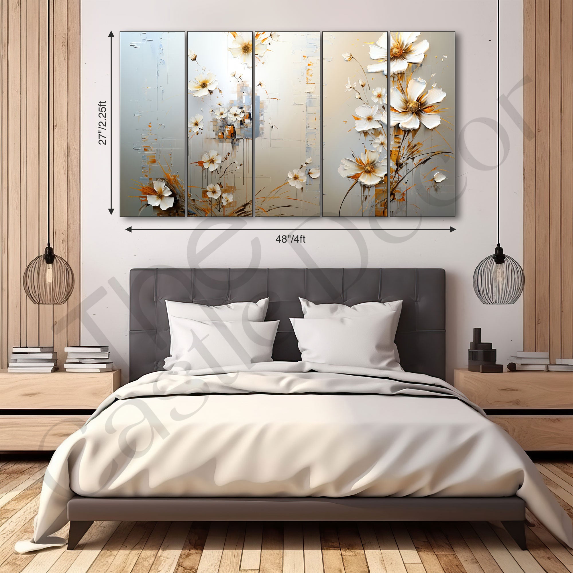 Flower Painting with frame Big Size Wall Art for living room,Bedroom,Drawing room,Hotels