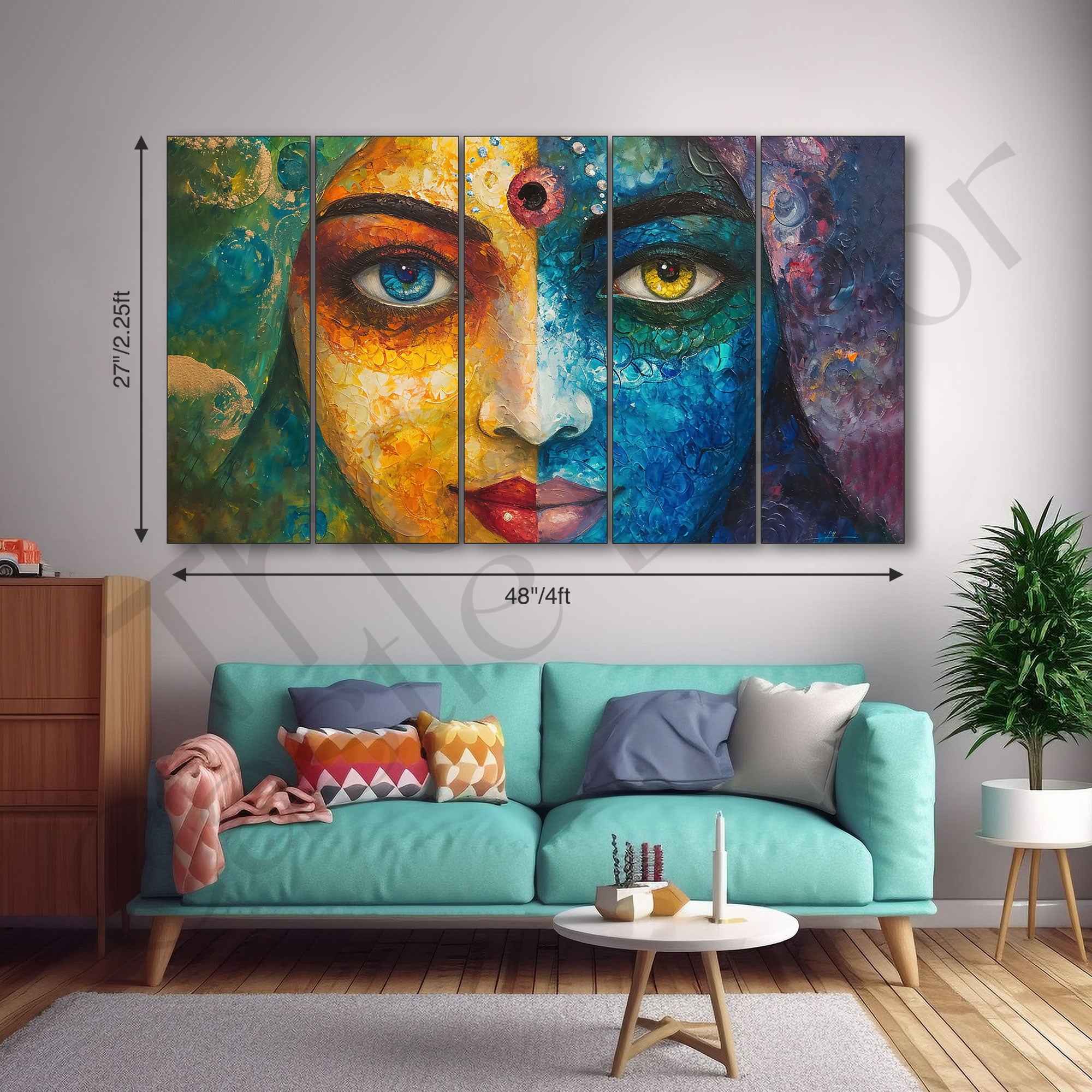 Golden Deer Painting with frame Big Size Wall Art for living room,Bedroom,Drawing room,Hotels