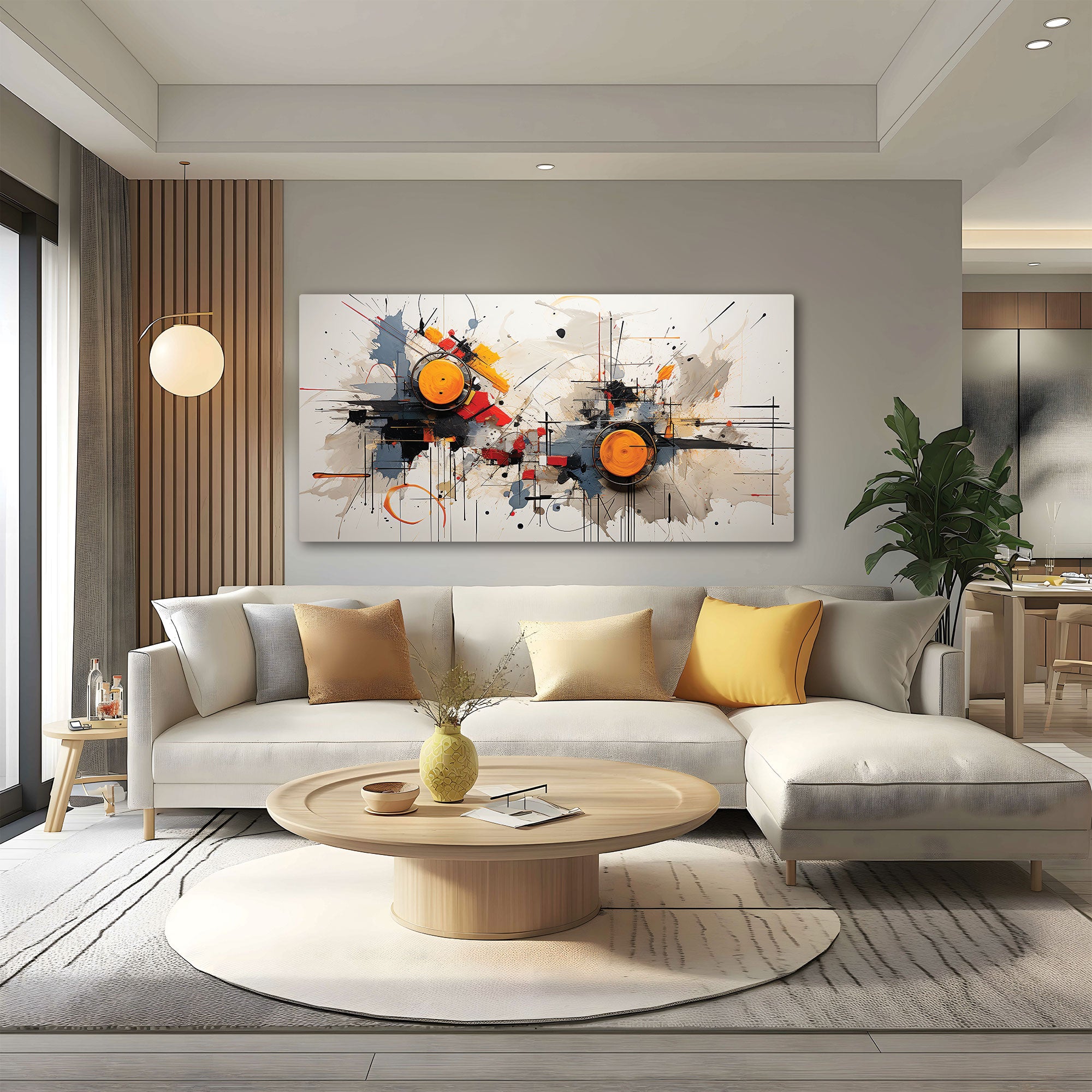ModernAbstract Canvas painting with frame Big Size Wall Art for living room,Bedroom,Drawing room,Hotels
