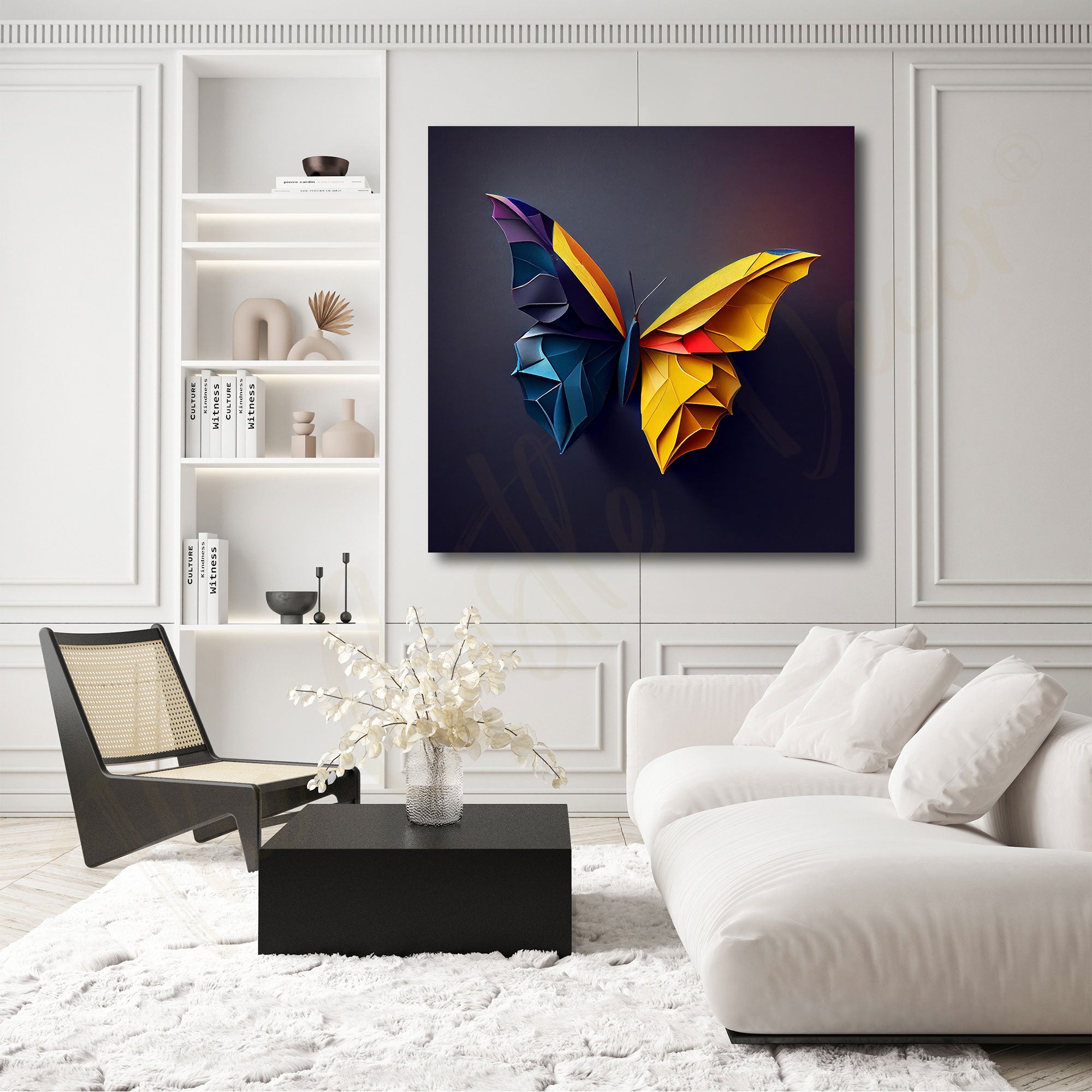 Colourful butterfly painting with frame Big Size Wall Art for living room,Bedroom,Drawing room,Hotels