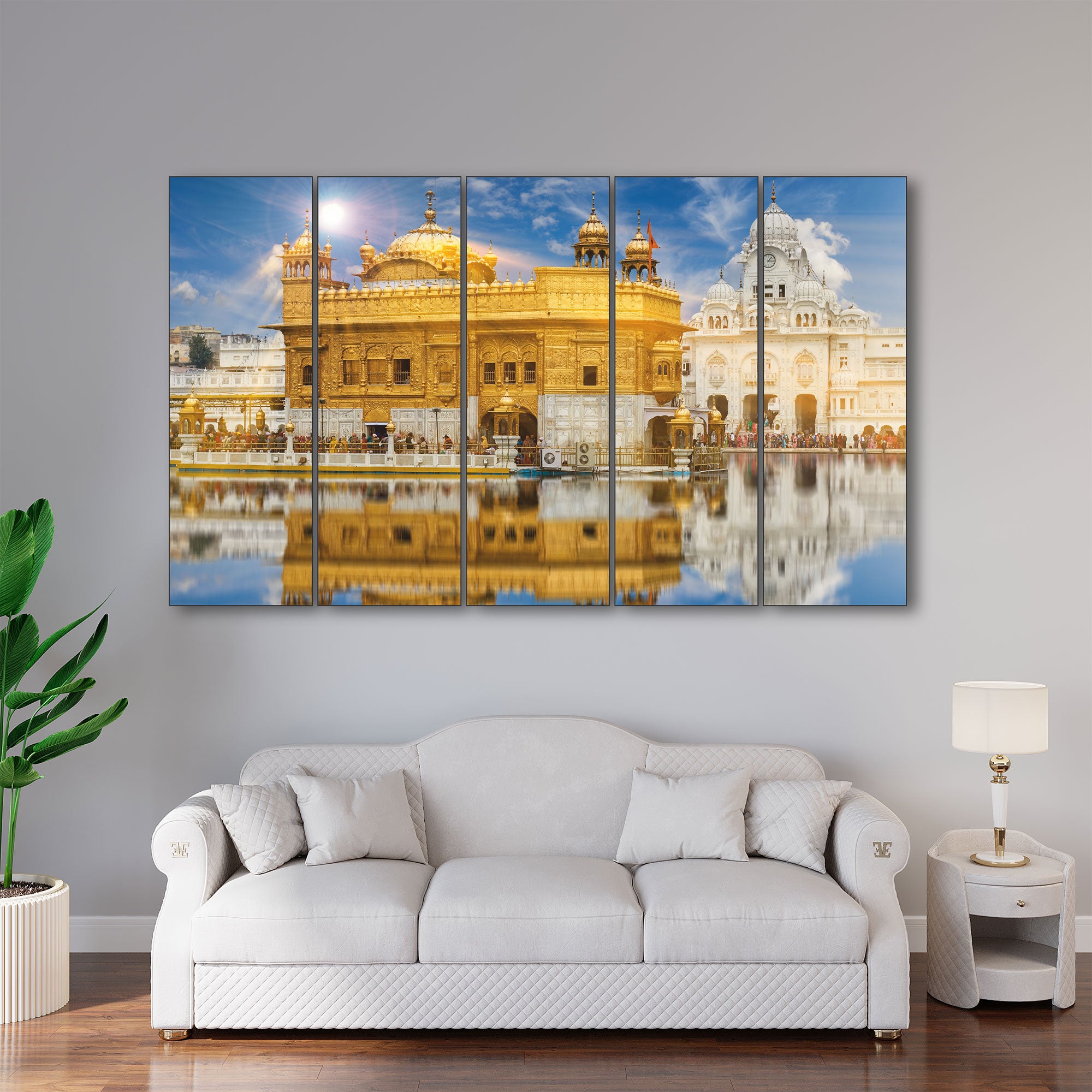 Darbar Sahib Painting with frame Big Size Wall Art for living room,Bedroom,Drawing room,Hotels