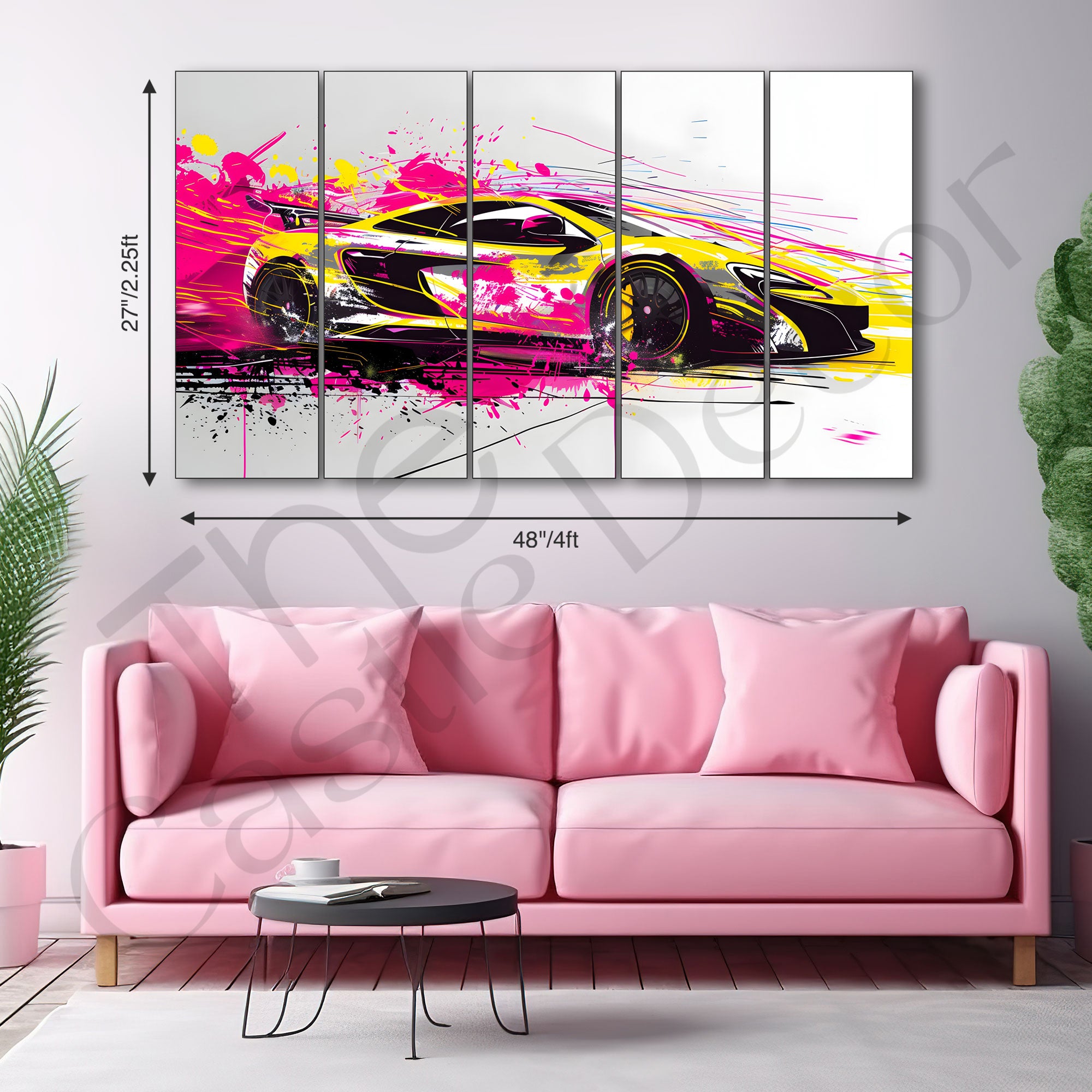 Car Painting with frame Big Size Wall Art for living room,Bedroom,Drawing room,Hotels