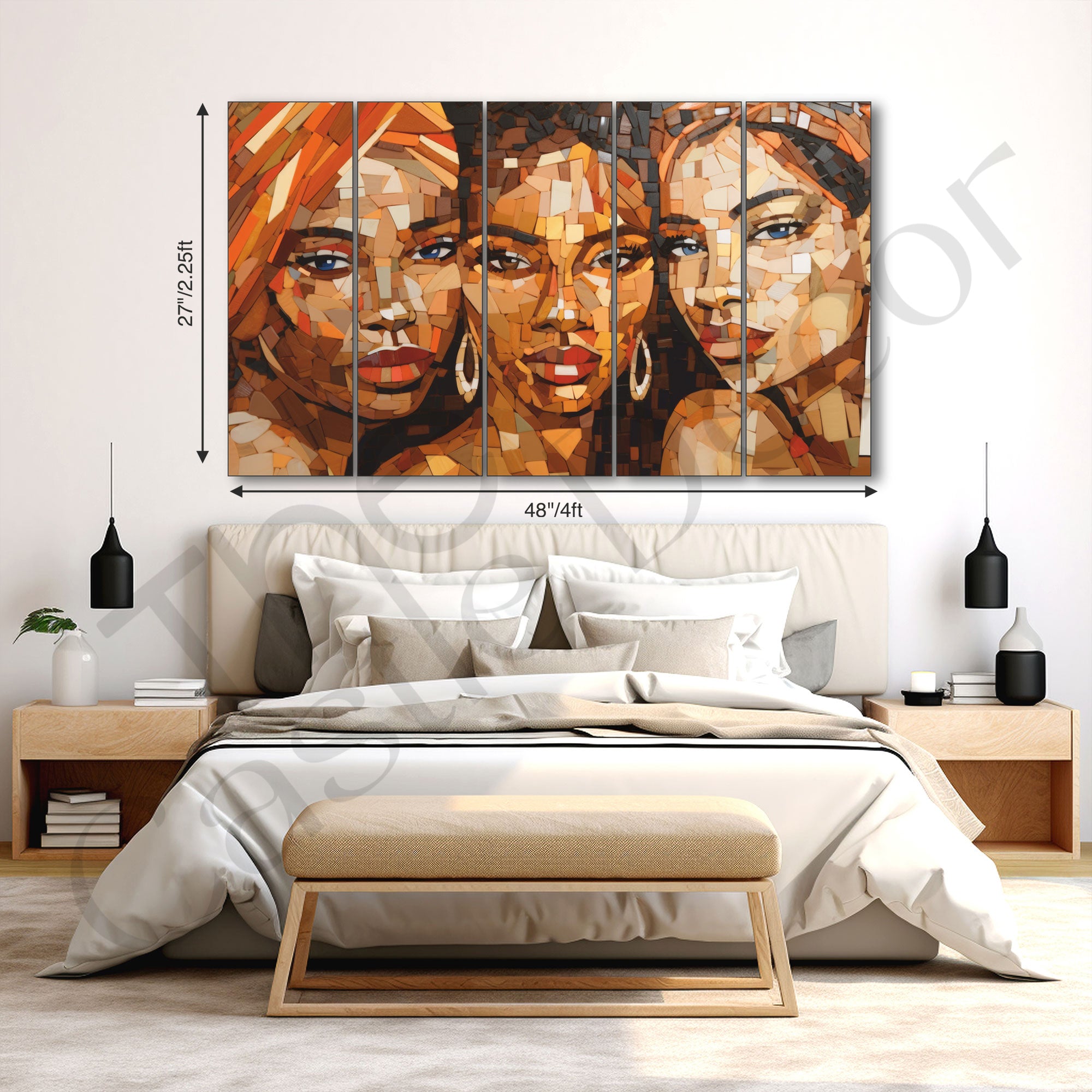 Woman Abstract Painting with frame Big Size Wall Art for living room,Bedroom,Drawing room,Hotels