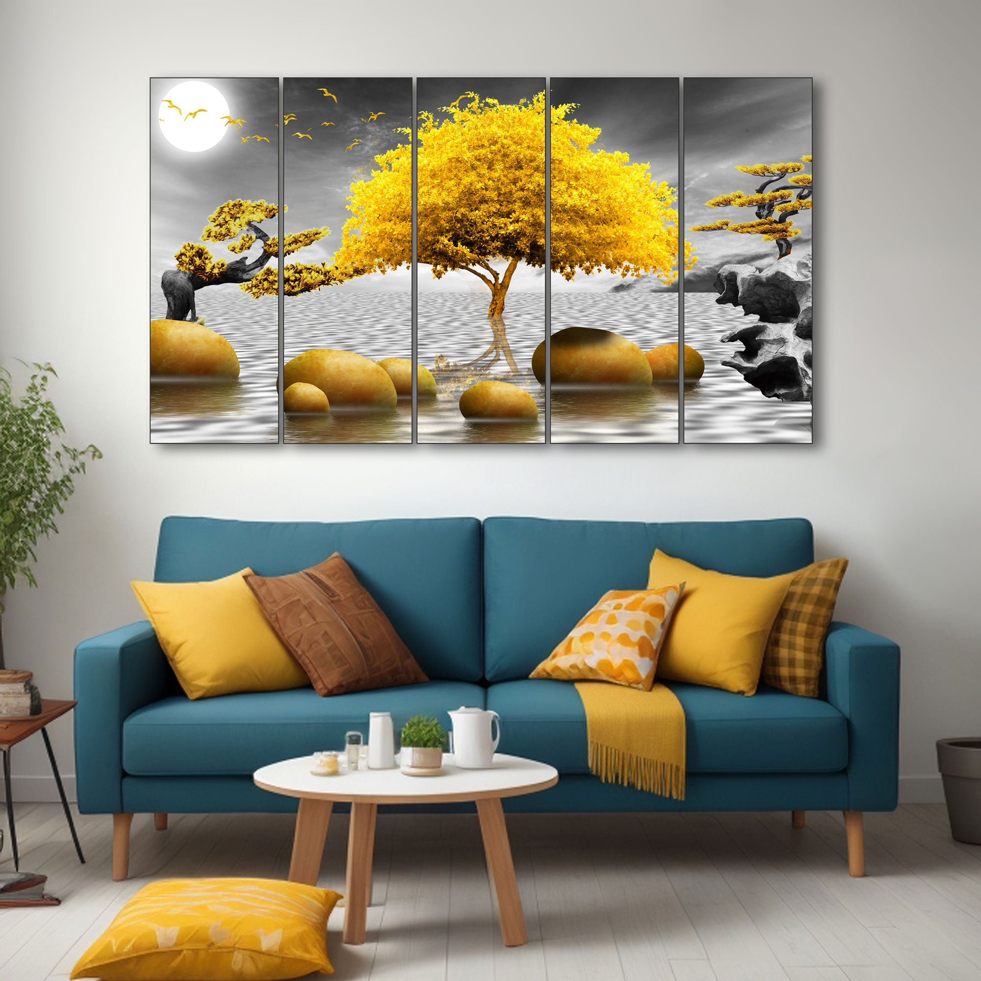Nature Painting with frame Big Size Wall Art for living room,Bedroom,Drawing room,Hotels