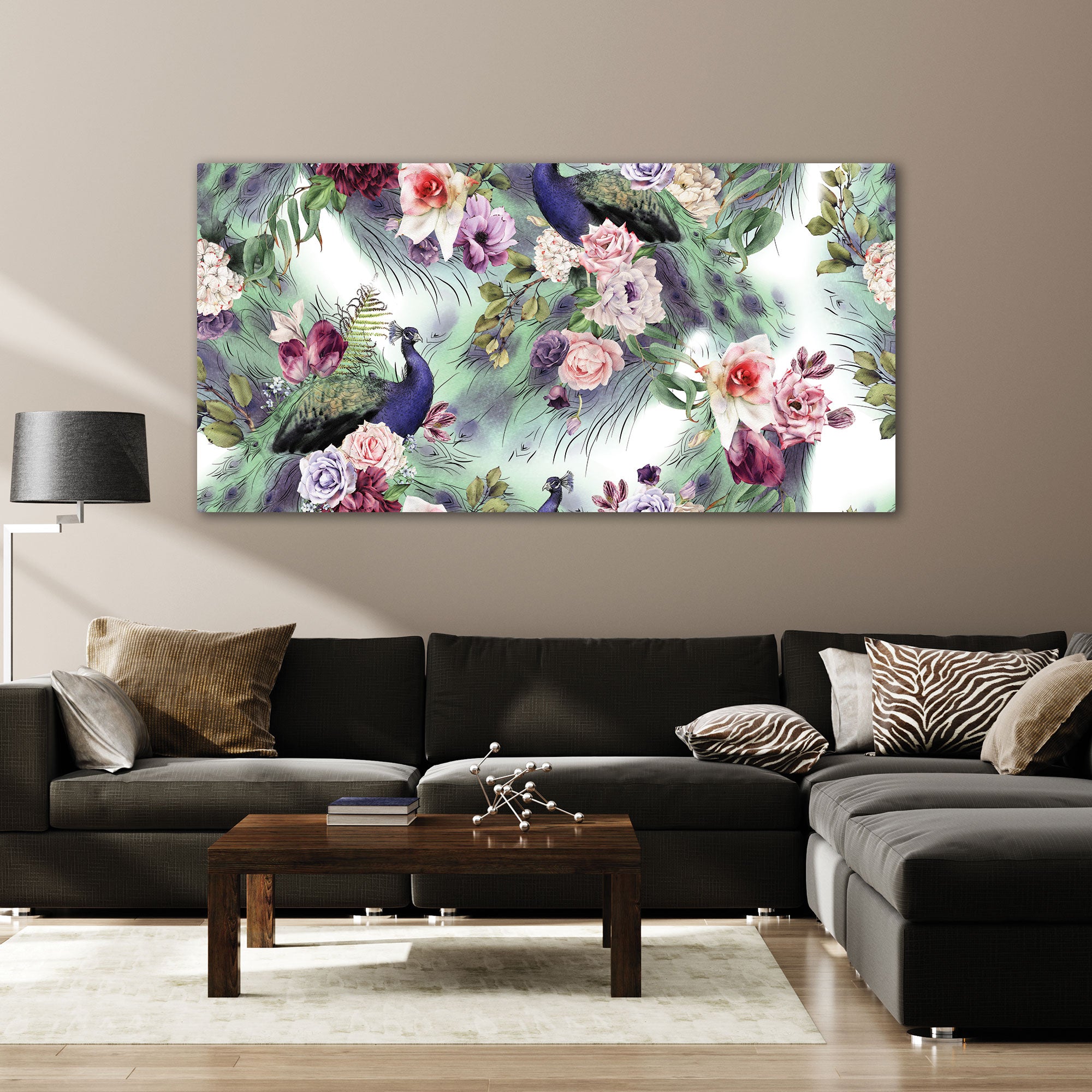 PeacockAbstract Canvas painting with frame Big Size Wall Art for living room,Bedroom,Drawing room,Hotels