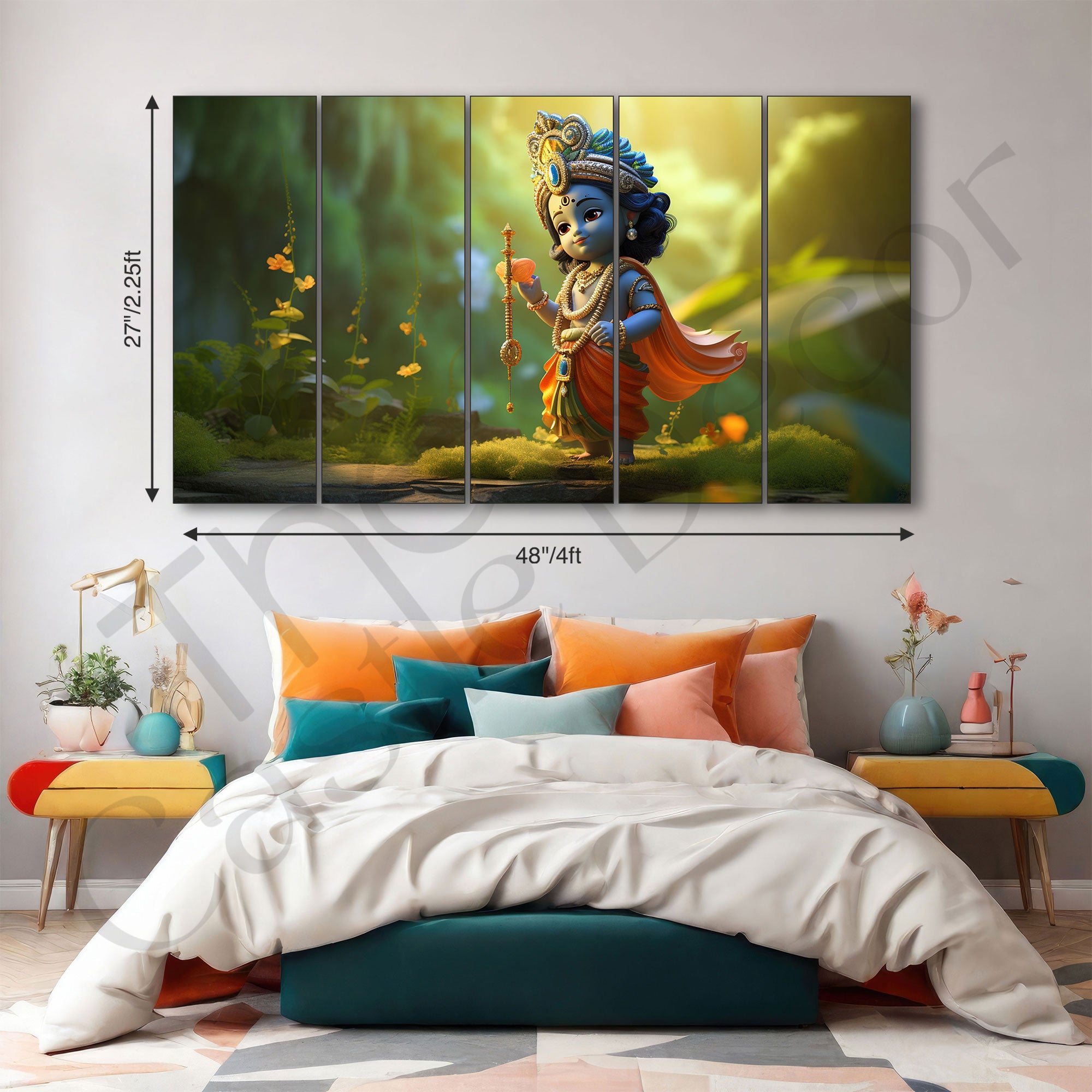 Bal Gopal Painting with frame Big Size Wall Art for living room,Bedroom,Drawing room,Hotels