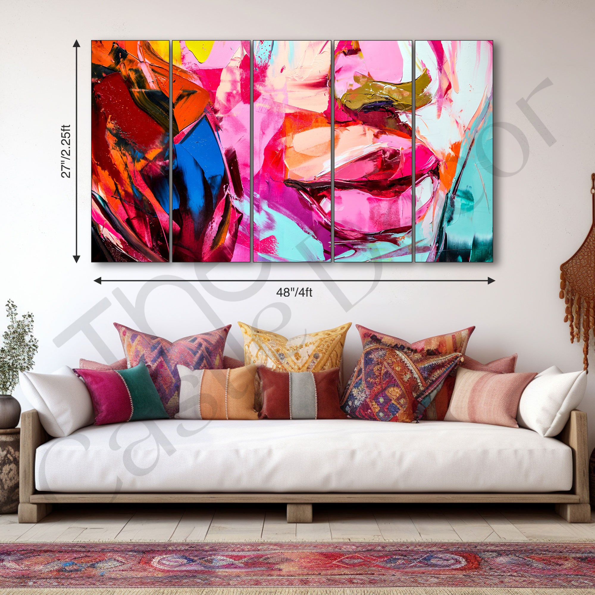 Woman Abstract Painting with frame Big Size Wall Art for living room,Bedroom,Drawing room,Hotels