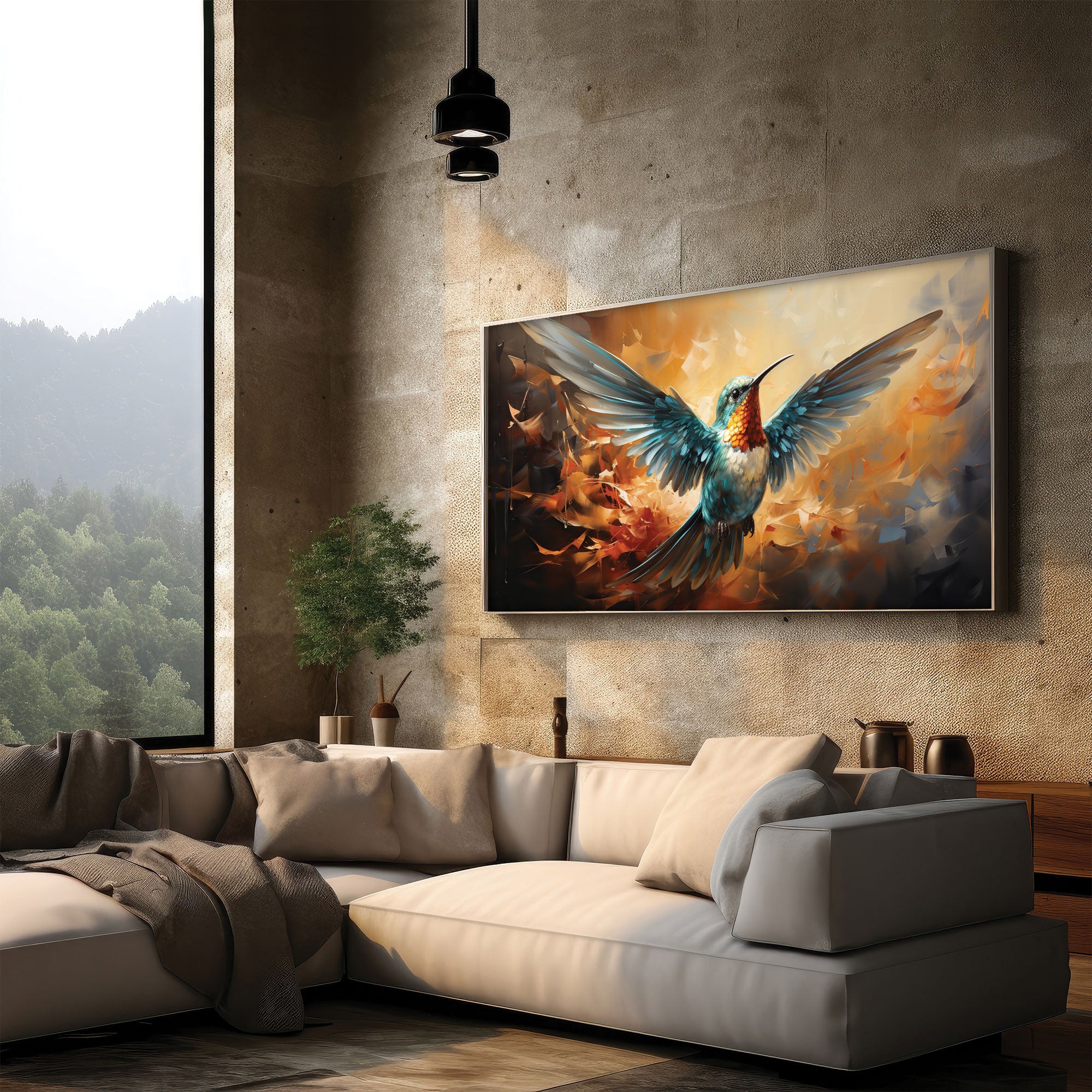 BirdAbstract Canvas painting with frame Big Size Wall Art for living room,Bedroom,Drawing room,Hotels
