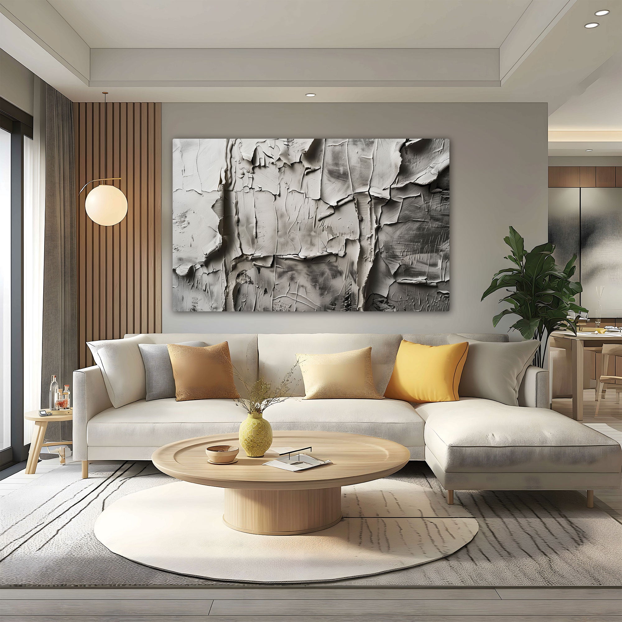 White stucco wallAbstract Canvas painting with frame Big Size Wall Art for living room,Bedroom,Drawing room,Hotels
