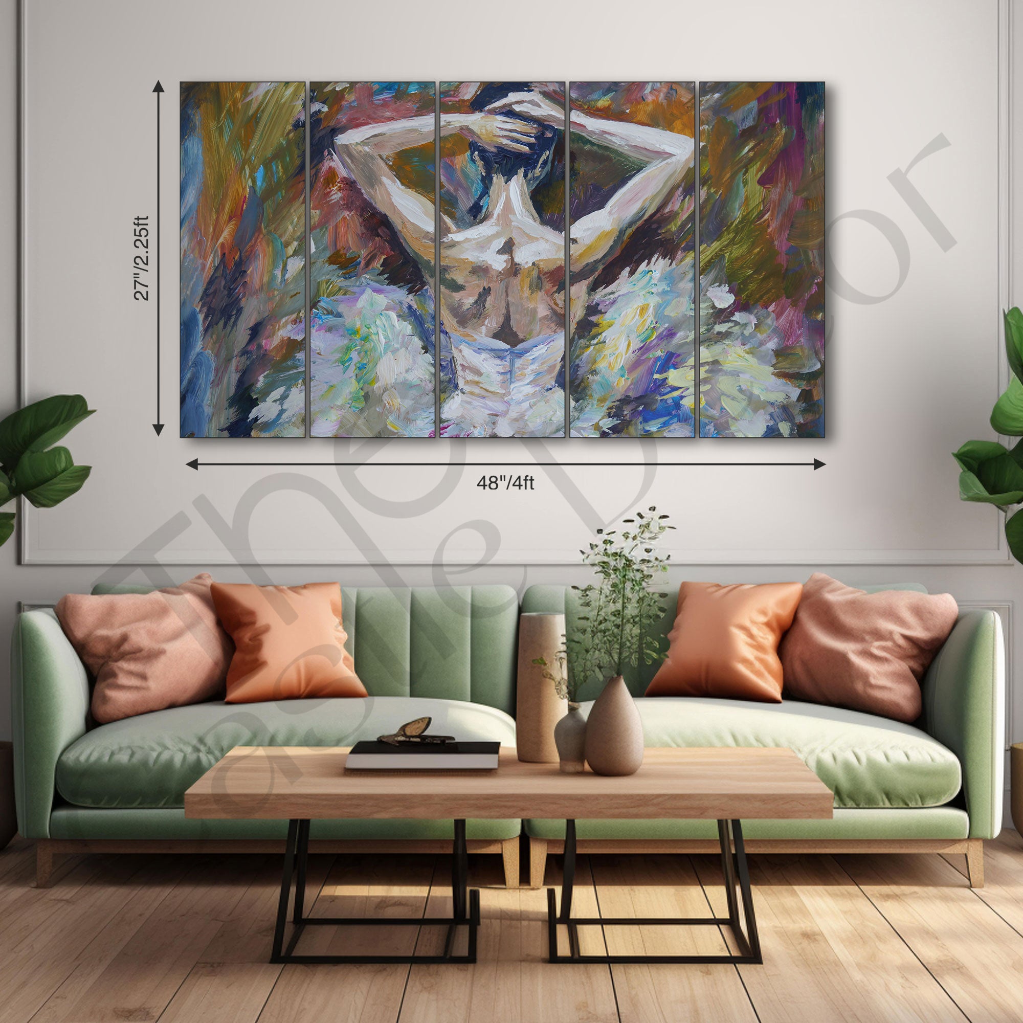Woman Abstract Painting with frame Big Size Wall Art for living room,Bedroom,Drawing room,Hotels