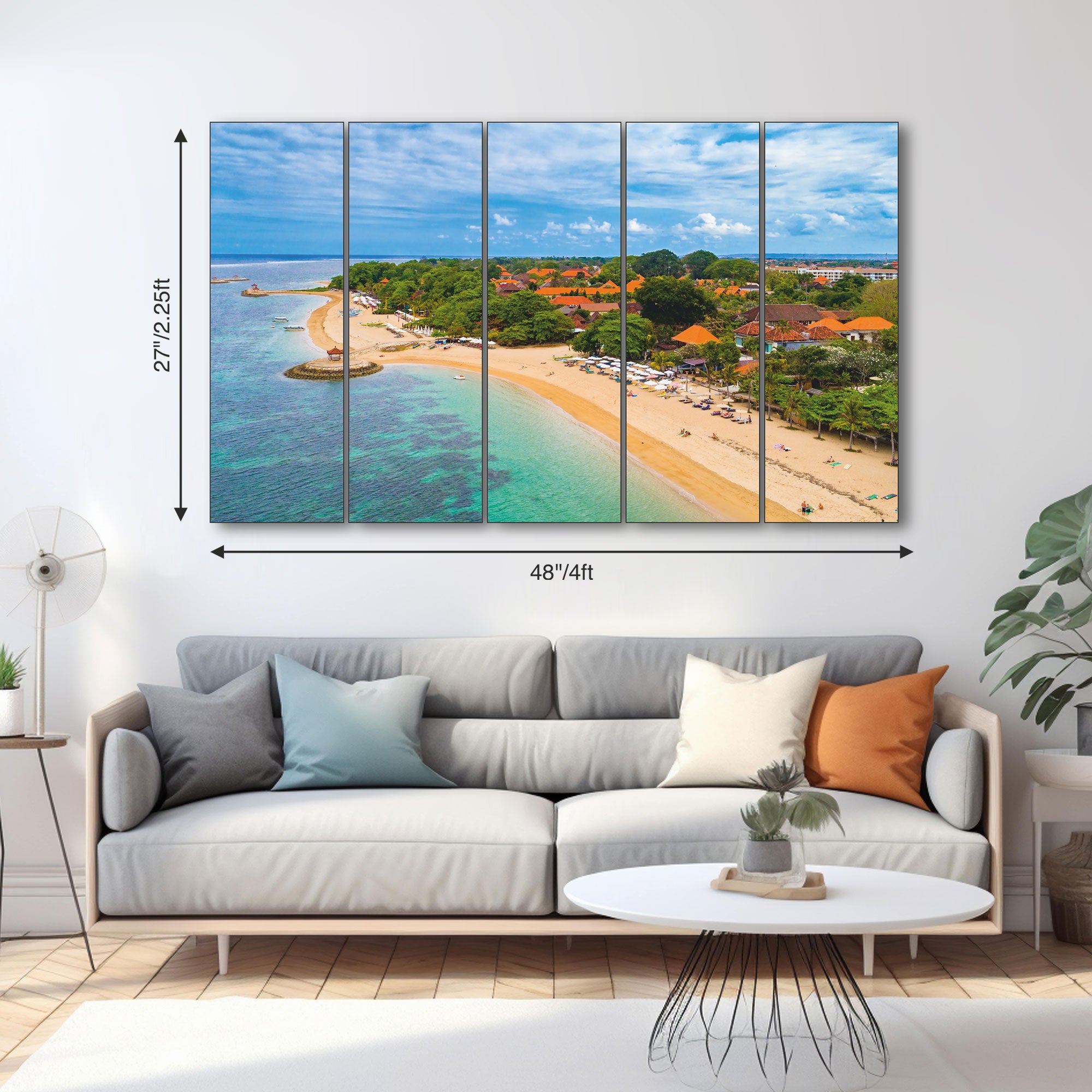 Sea Water Painting with frame Big Size Wall Art for living room,Bedroom,Drawing room,Hotels