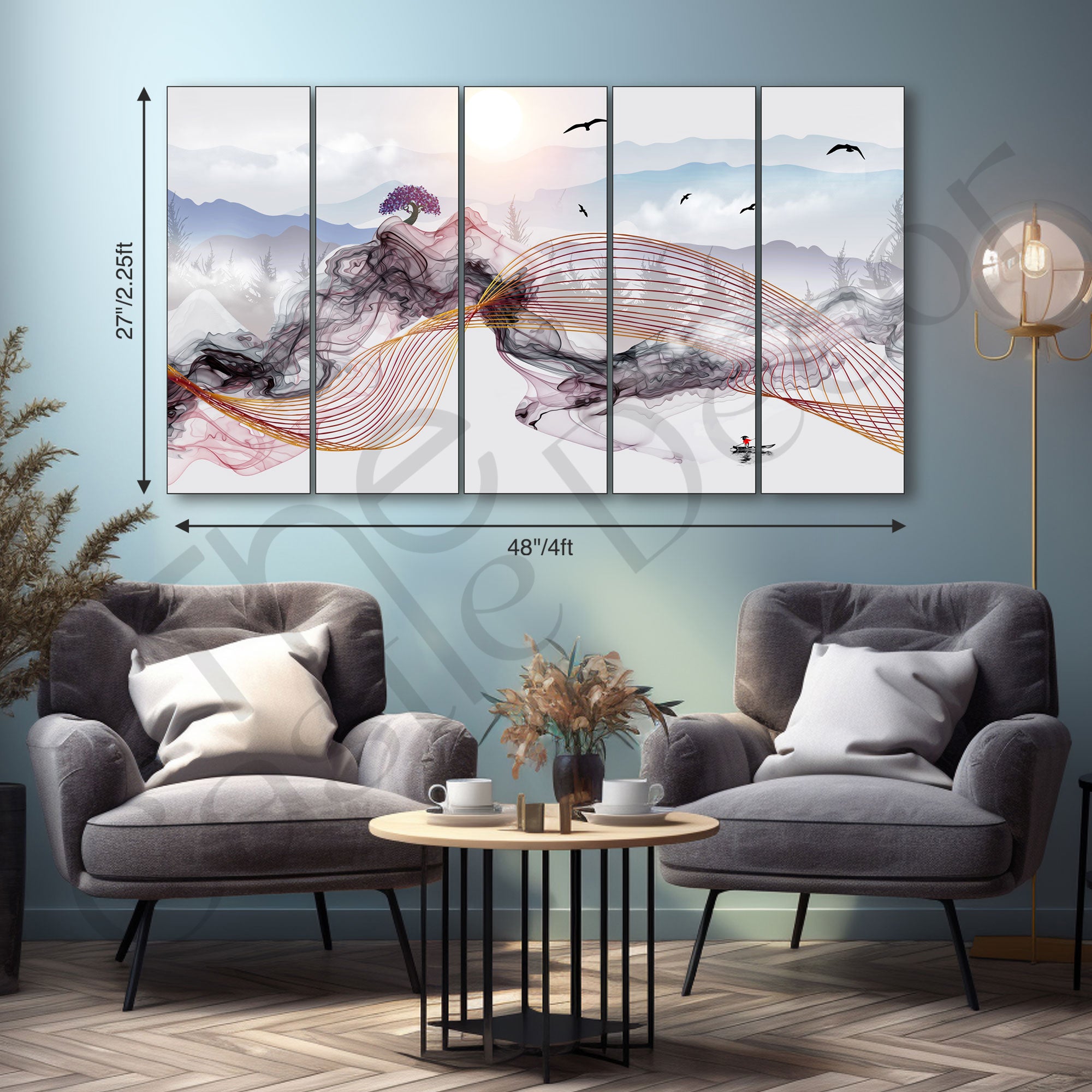 Nature Painting with frame Big Size Wall Art for living room,Bedroom,Drawing room,Hotels