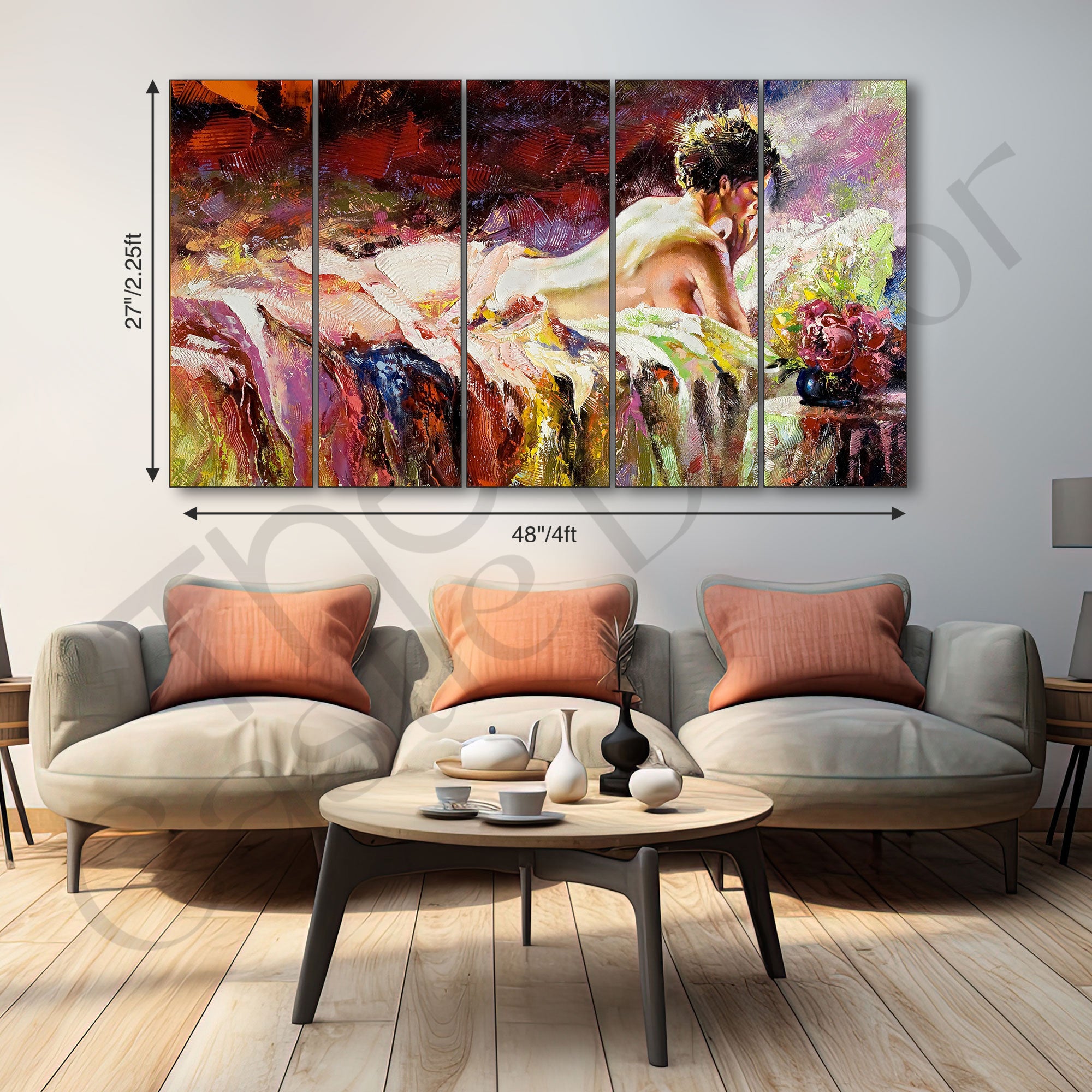 Abstract Painting with frame Big Size Wall Art for living room,Bedroom,Drawing room,Hotels