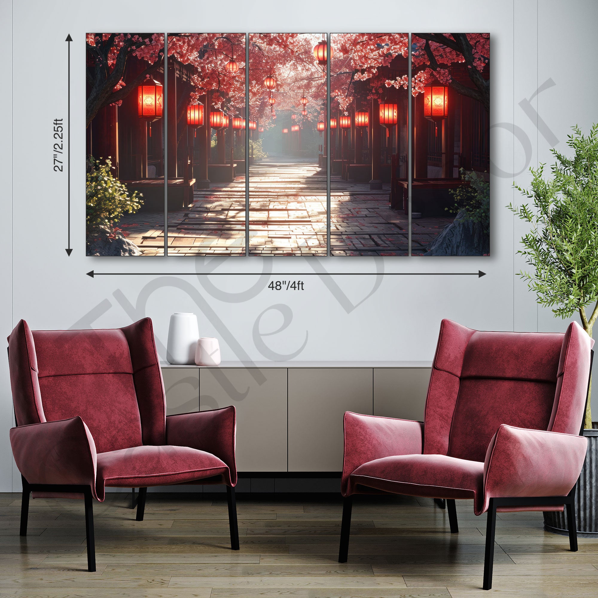 Japanese Painting with frame Big Size Wall Art for living room,Bedroom,Drawing room,Hotels