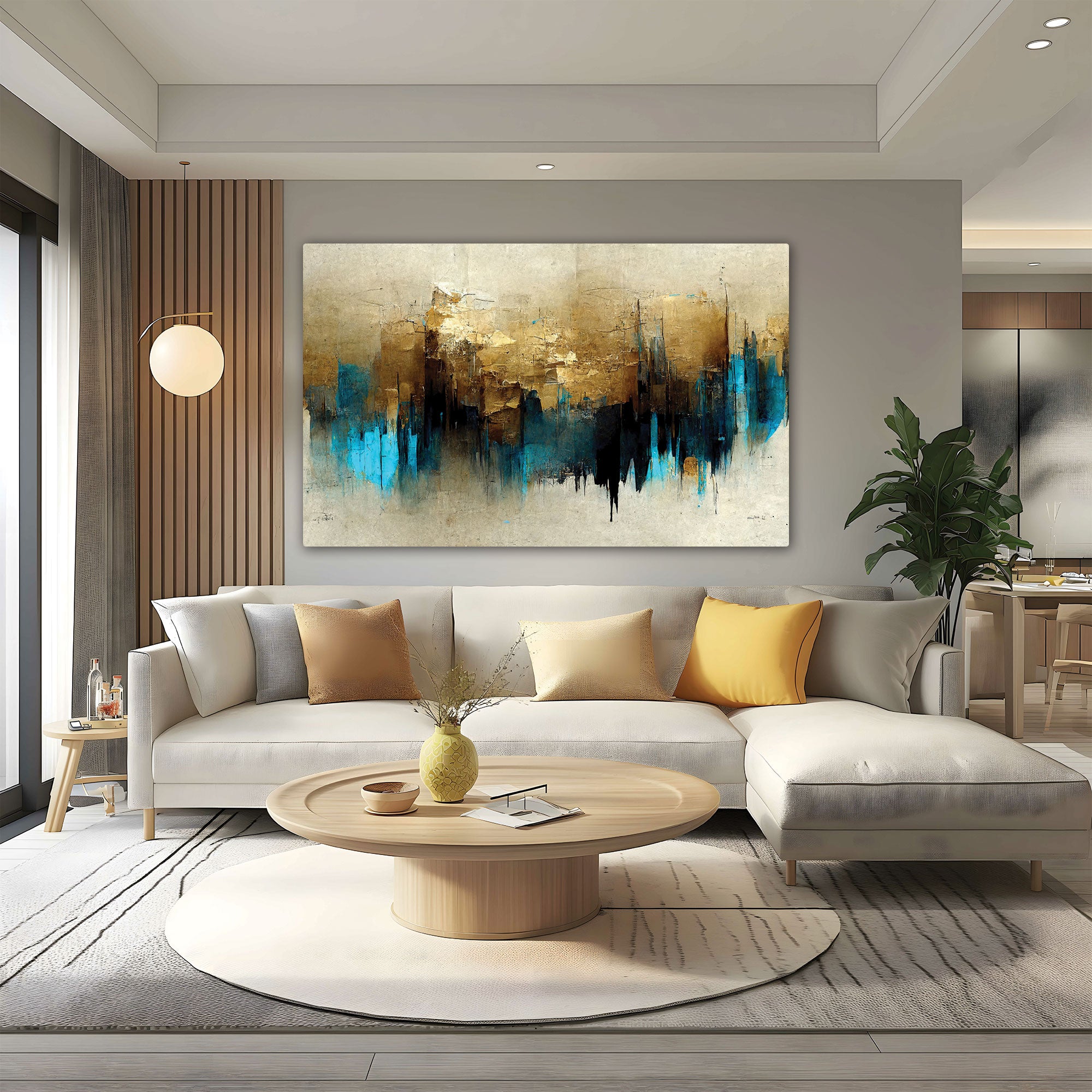 Modern Abstract Canvas painting with frame Big Size Wall Art for living room,Bedroom,Drawing room,Hotels