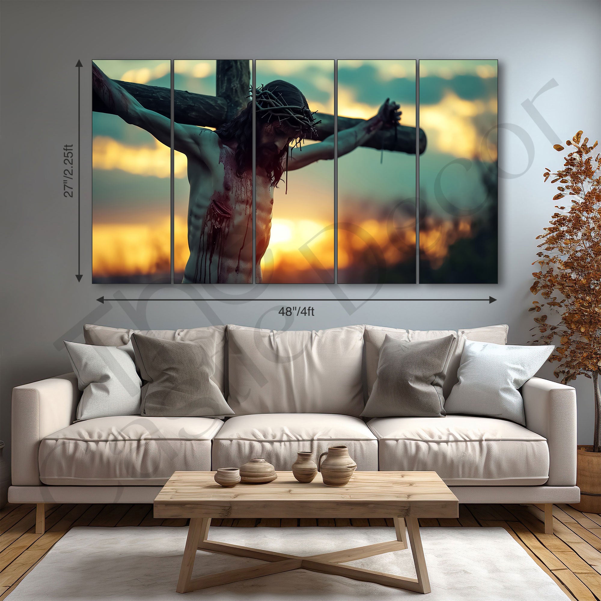 Jesus Painting with frame Big Size Wall Art for living room,Bedroom,Drawing room,Hotels