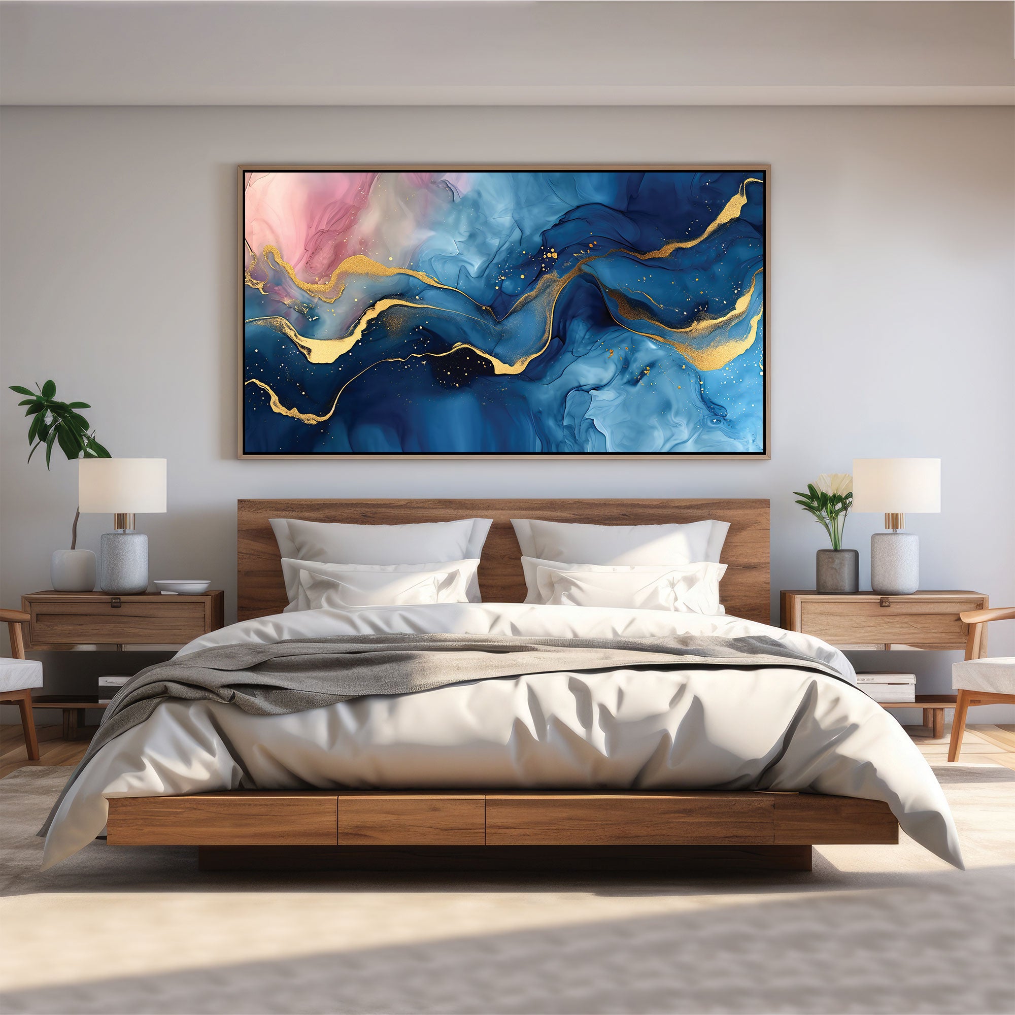 MarbleAbstract Canvas painting with frame Big Size Wall Art for living room,Bedroom,Drawing room,Hotels
