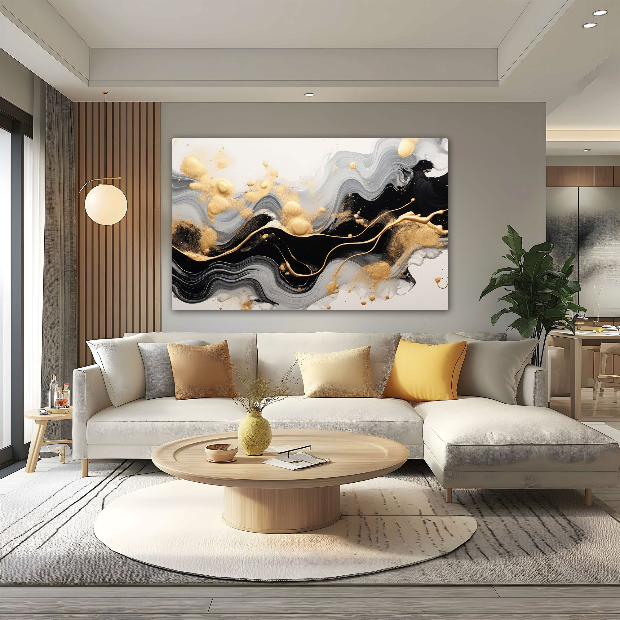 Marble Abstract Canvas painting with frame Big Size Wall Art for living room,Bedroom,Drawing room,Hotels