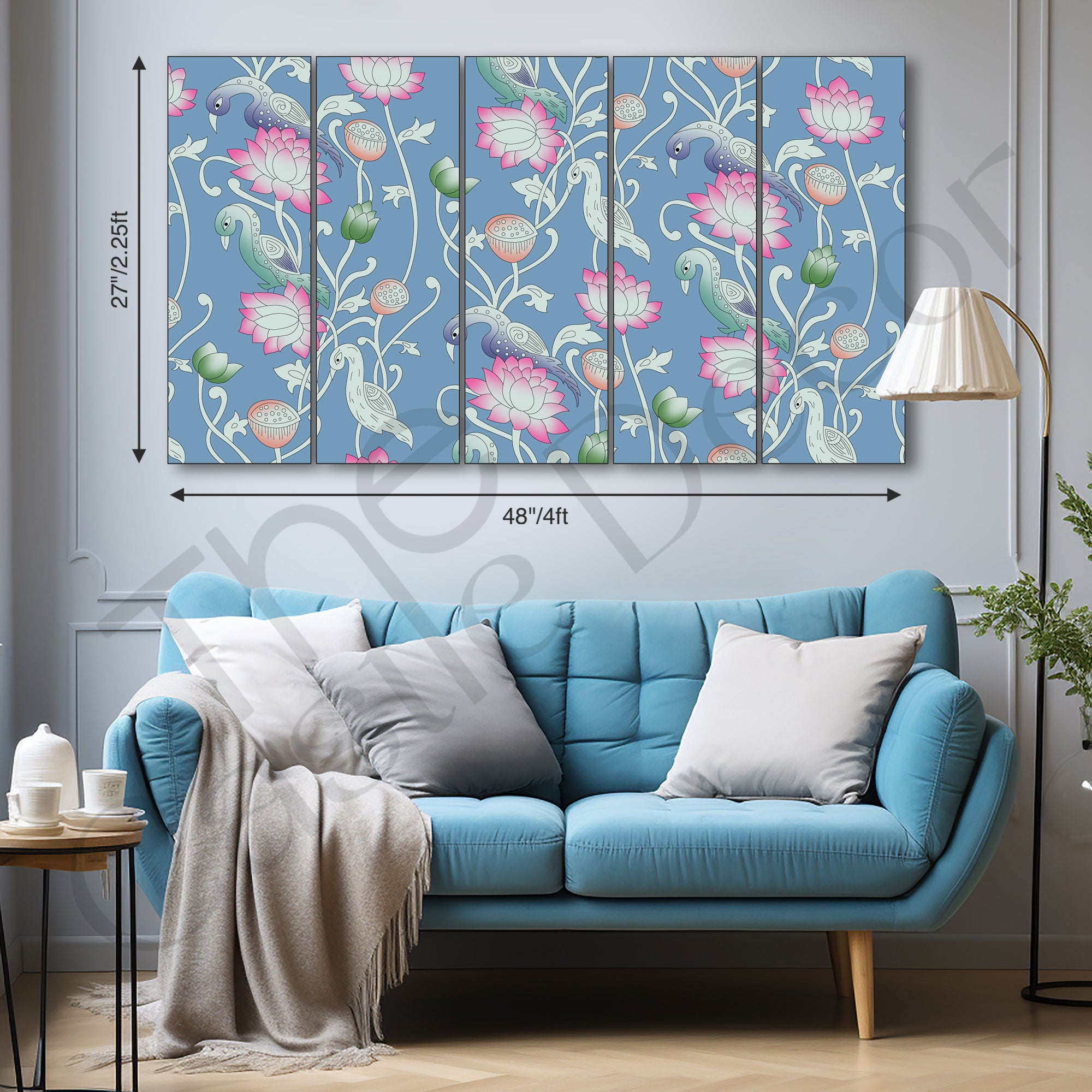 Madhubani Art Painting with frame Big Size Wall Art for living room,Bedroom,Drawing room,Hotels