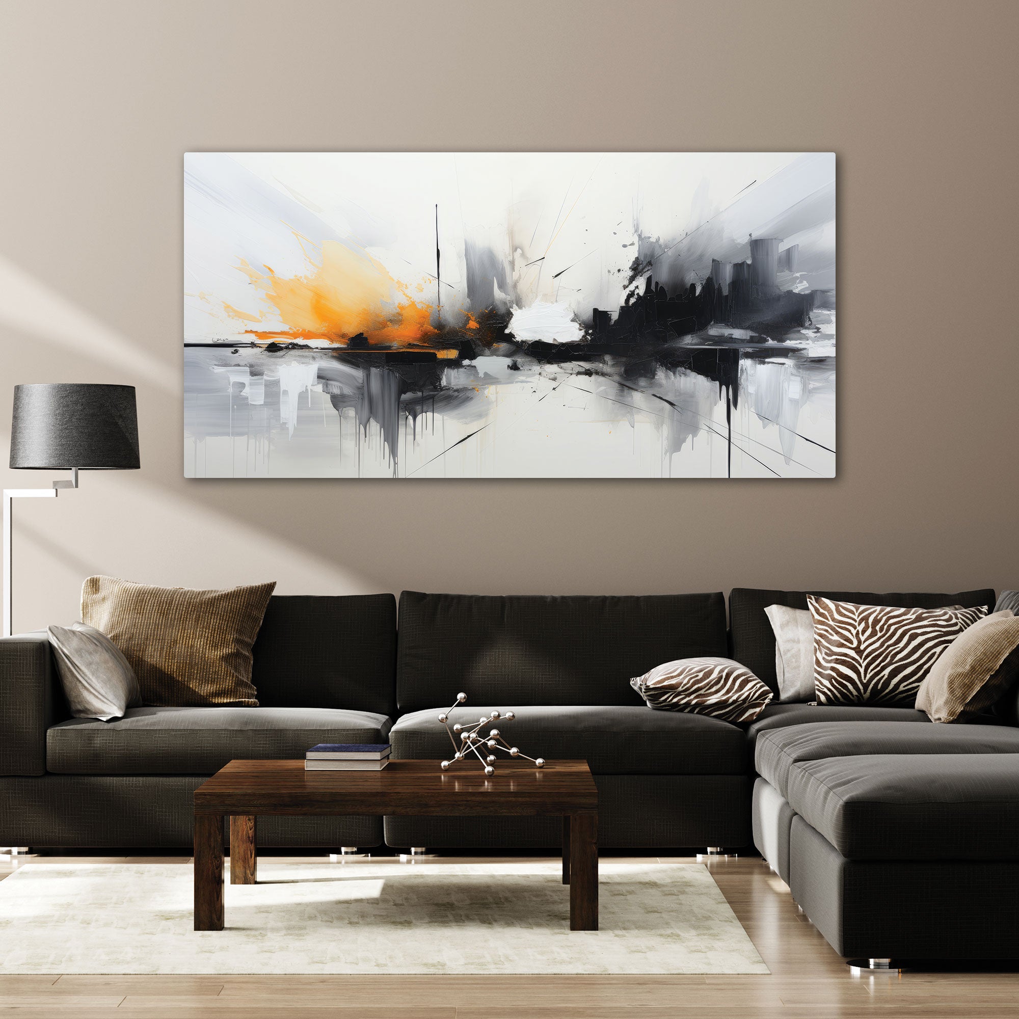 Abstract colour Canvas painting with frame Big Size Wall Art for living room,Bedroom,Drawing room,Hotels