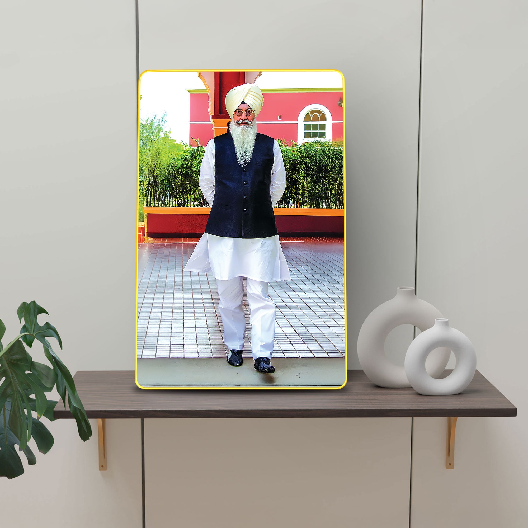The Castle Decor Radha Swami Ji Wall Photo Frame | Spiritual Wall Art for Home, Living Room, Office & Gift Décor