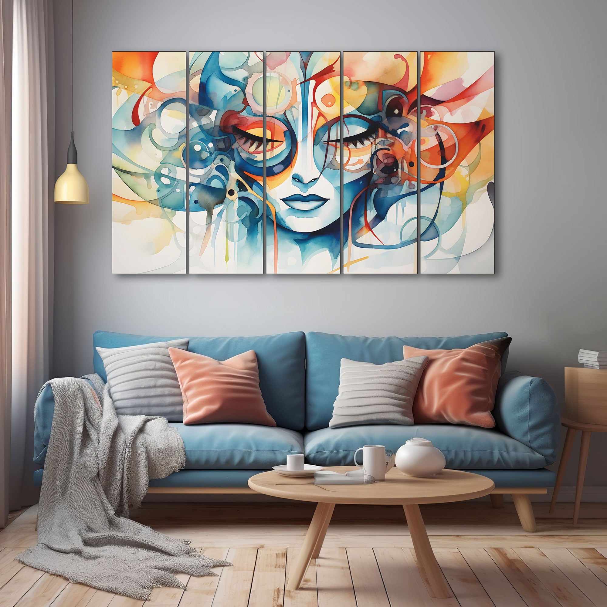 Woman Abstract Painting with frame Big Size Wall Art for living room,Bedroom,Drawing room,Hotels